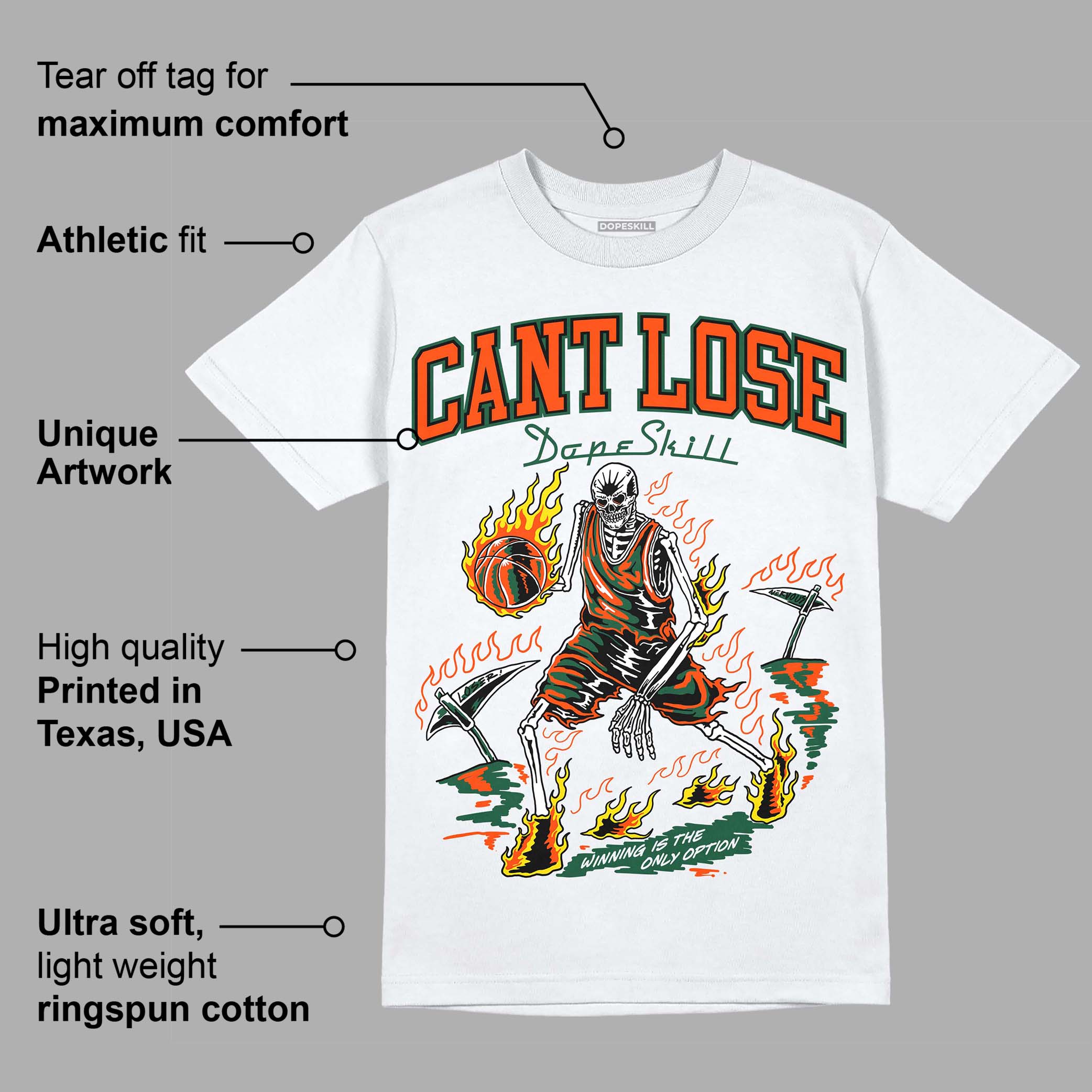 Dunk Low Team Dark Green Orange superstreetwear T-Shirt Cant Lose Graphic