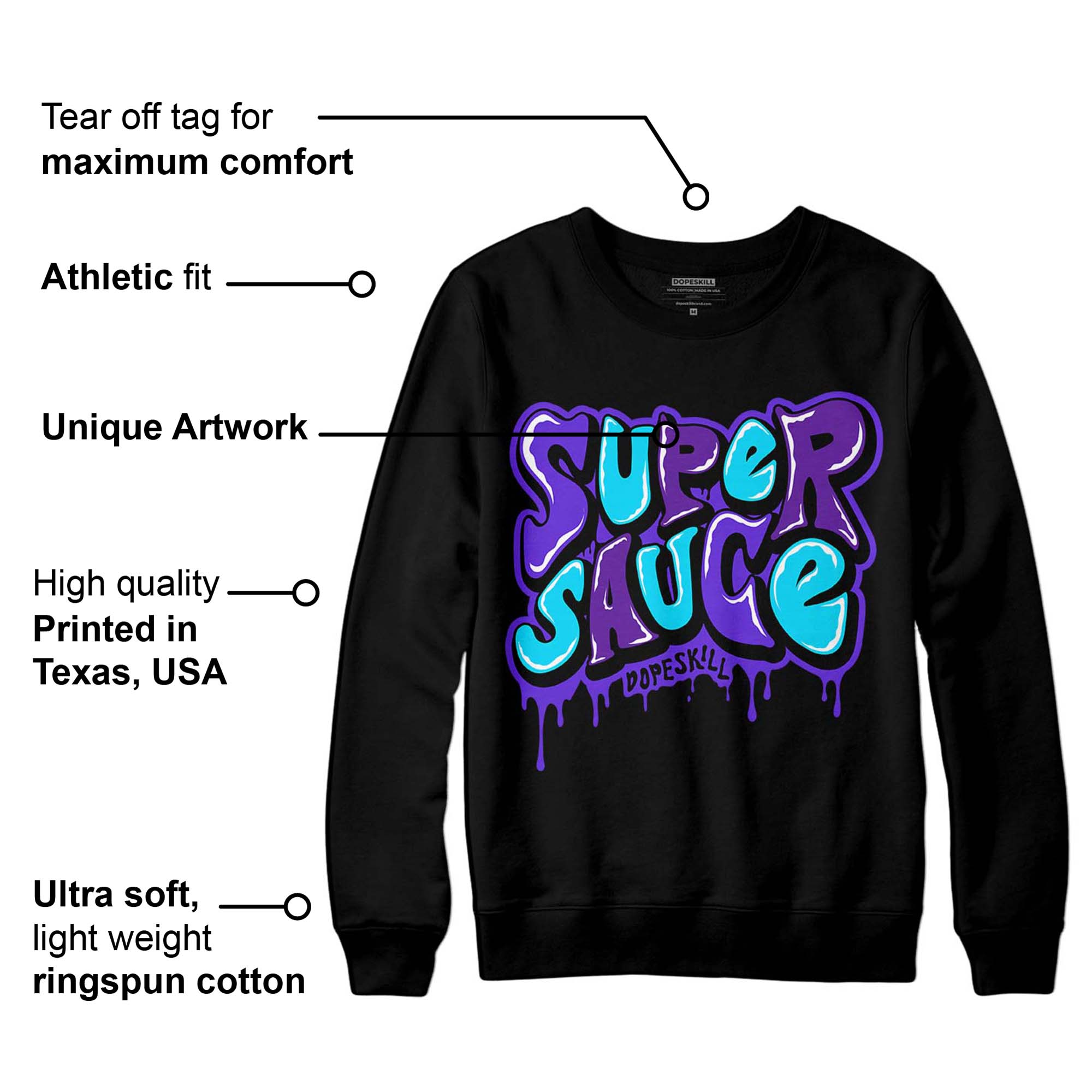Aqua 6s superstreetwear Sweatshirt Super Sauce Graphic