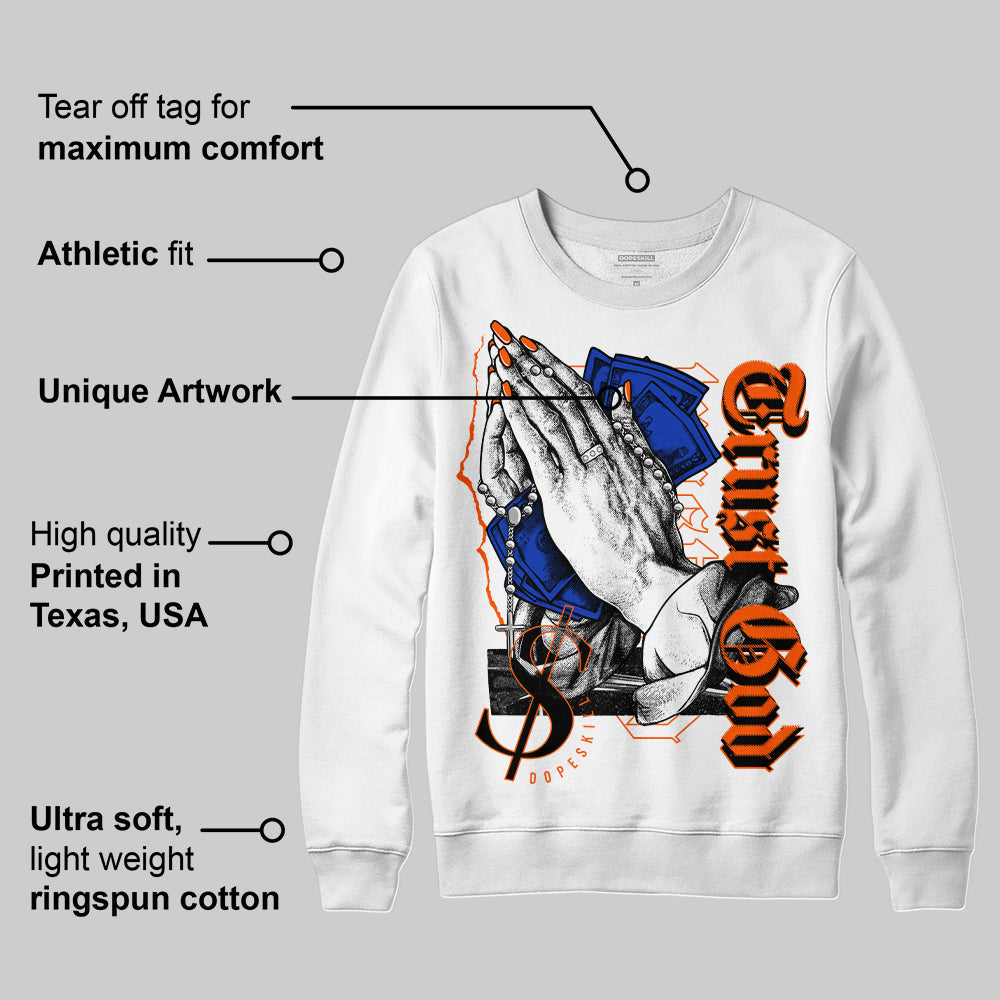 Dunk Low Futura Orange Blaze superstreetwear Sweatshirt Trust God Graphic
