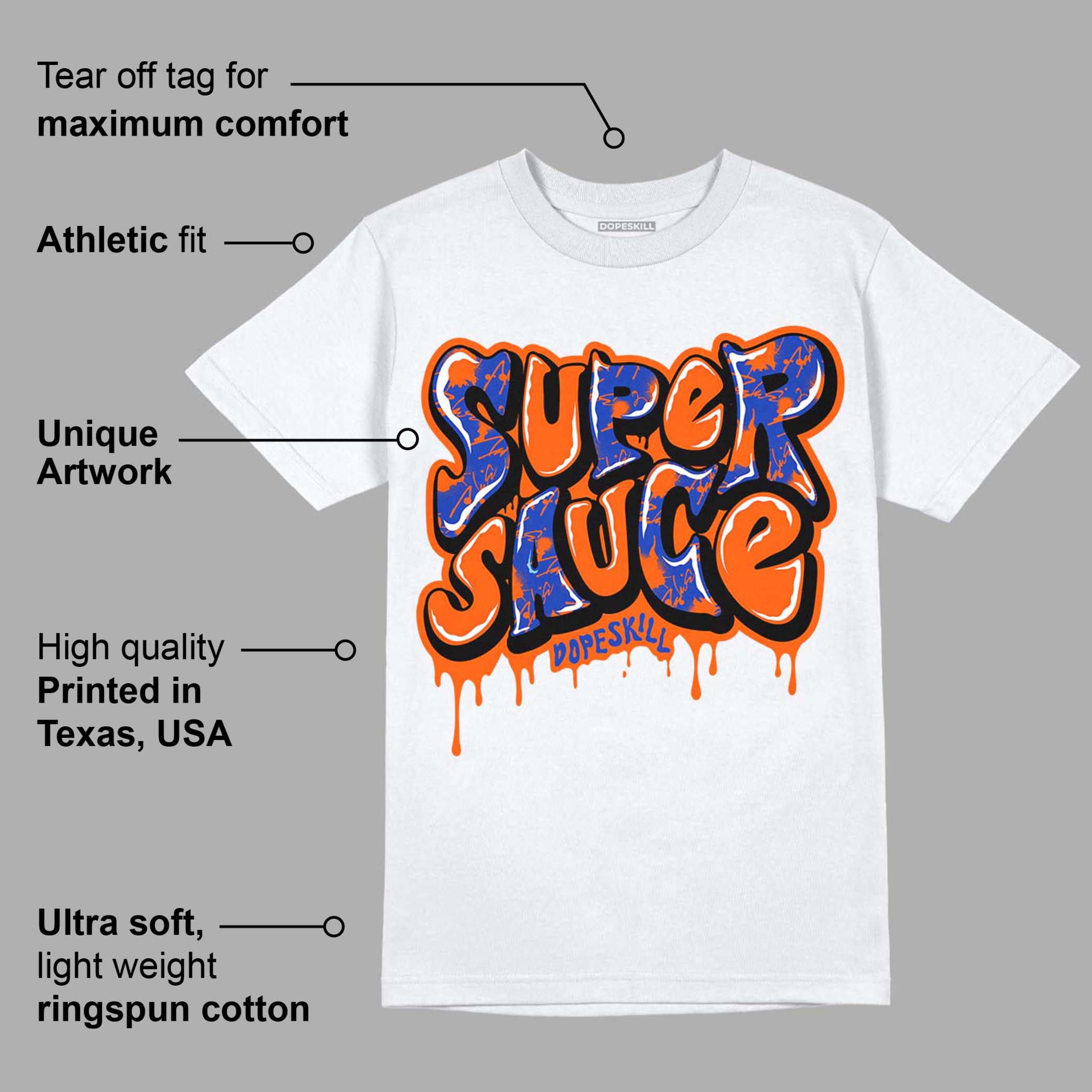 Dunk Low Futura Orange Blaze superstreetwear T-Shirt Super Sauce Graphic