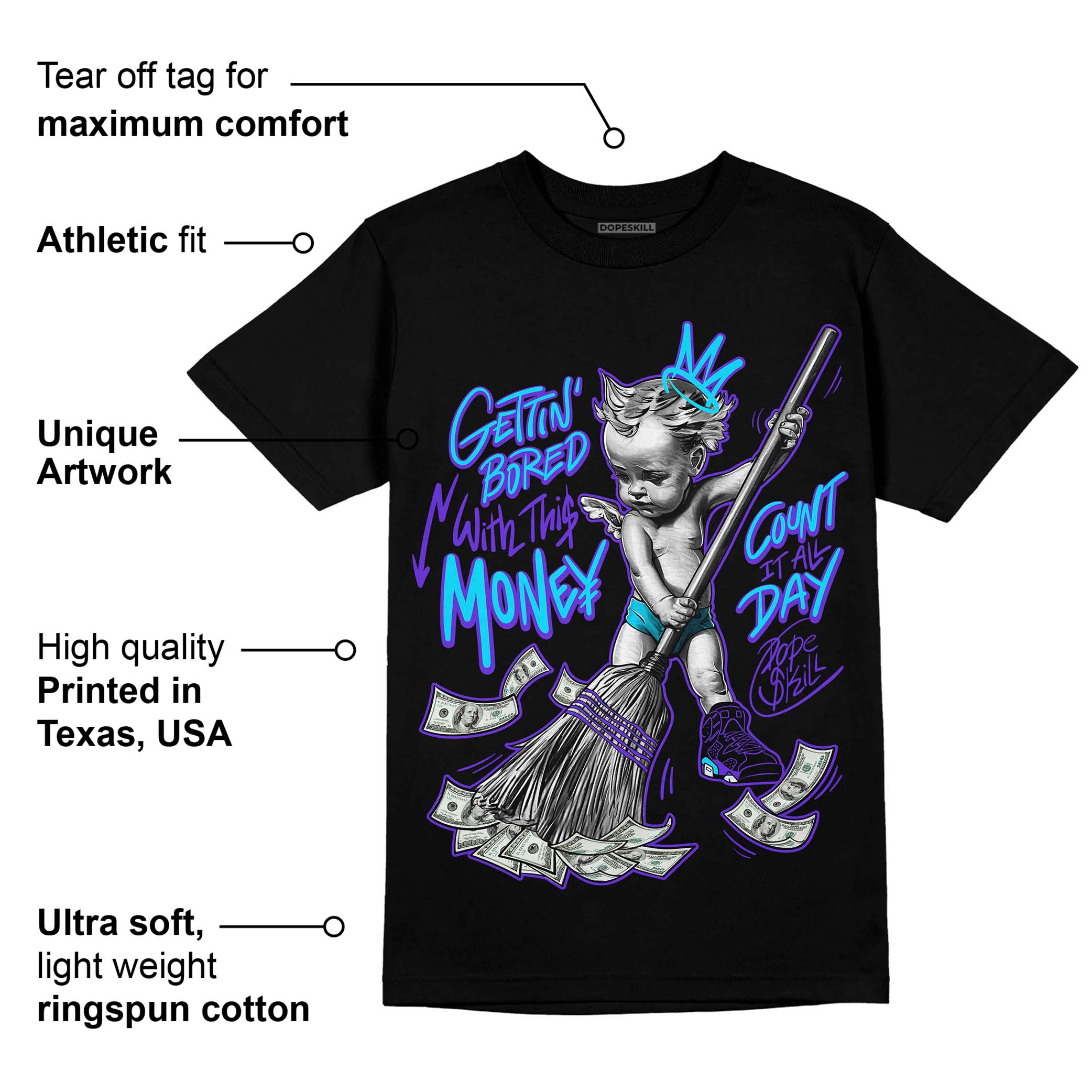Aqua 6s superstreetwear T-Shirt Gettin Bored With This Money Graphic