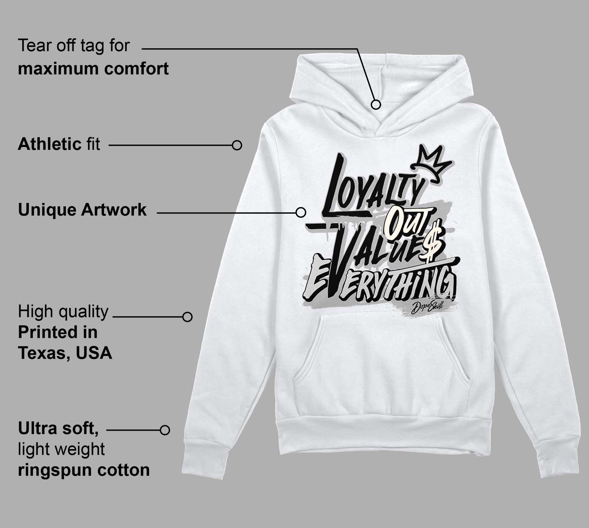 Off Noir 3s superstreetwear Hoodie Sweatshirt LOVE Graphic