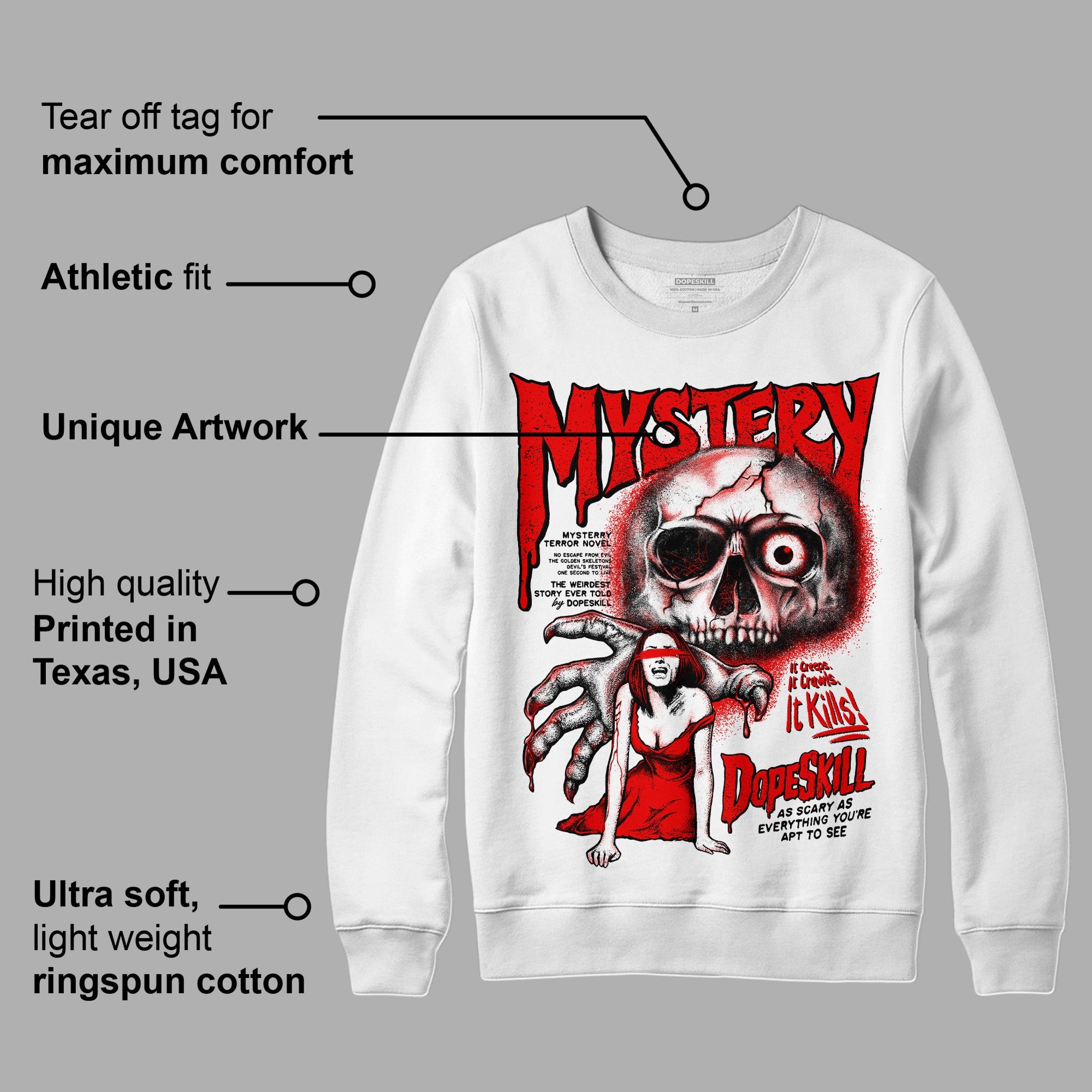 Cherry 12s superstreetwear Sweatshirt Mystery Ghostly Grasp Graphic