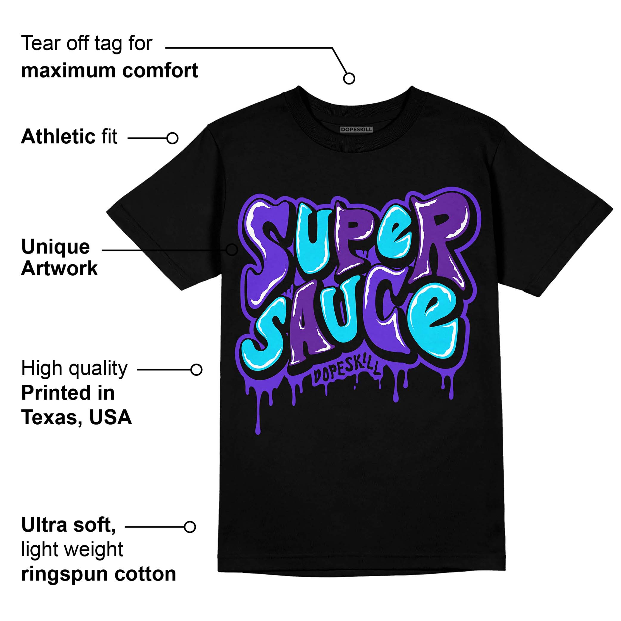 Aqua 6s superstreetwear T-Shirt Super Sauce Graphic