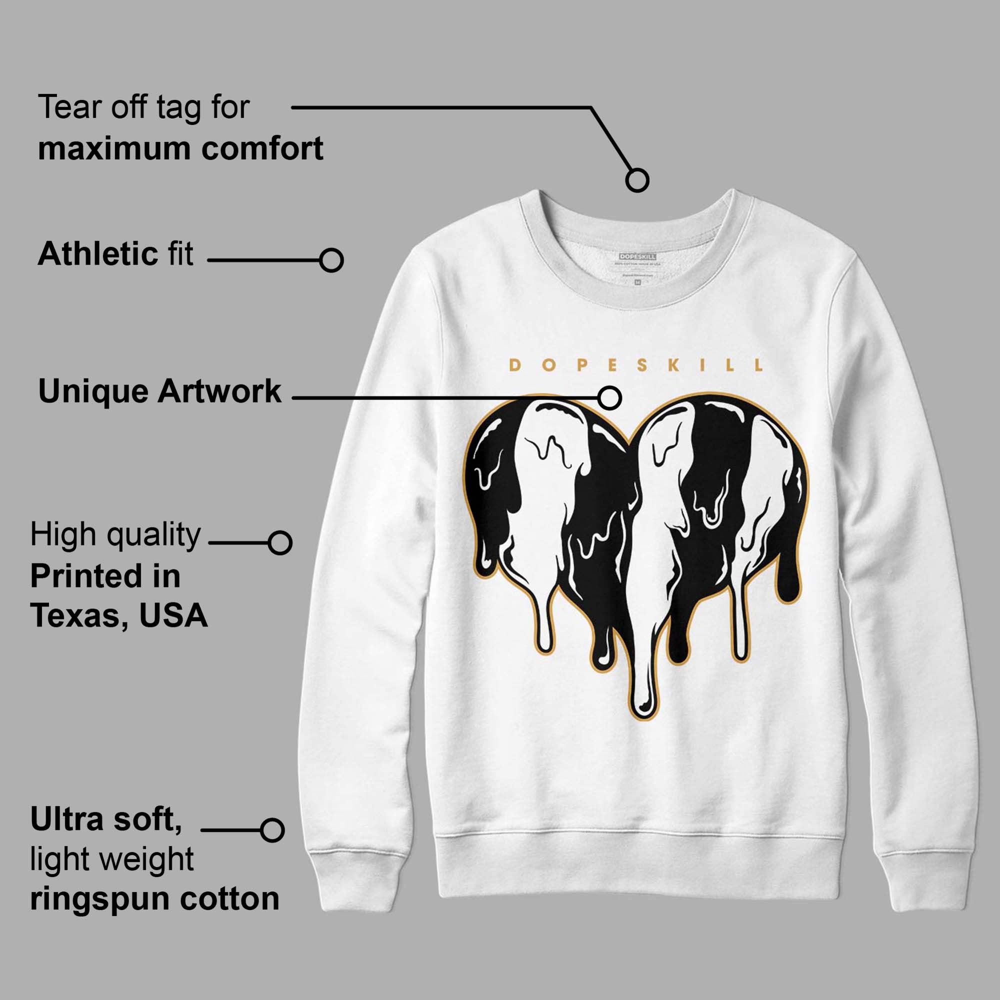 Gratitude 11s superstreetwear Sweatshirt Slime Drip Heart Graphic