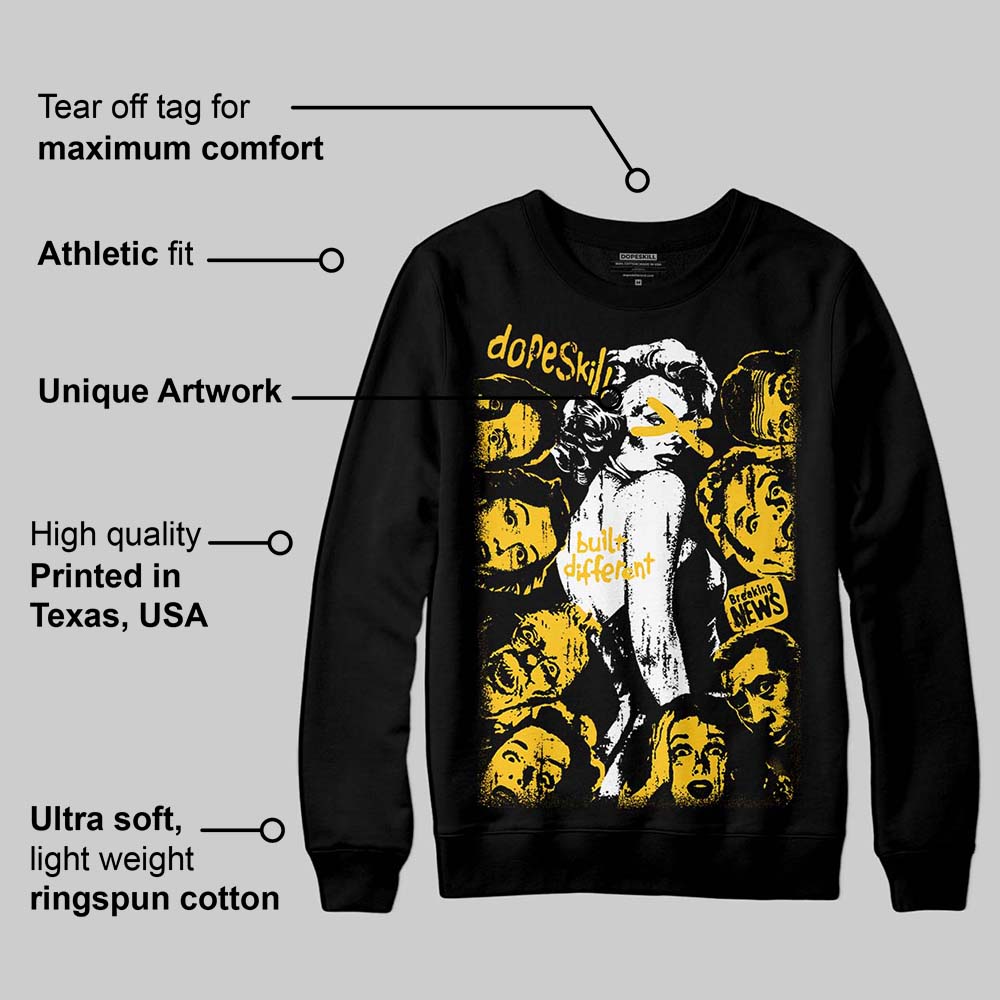Yellow Collection superstreetwear Sweatshirt Built Different Graphic