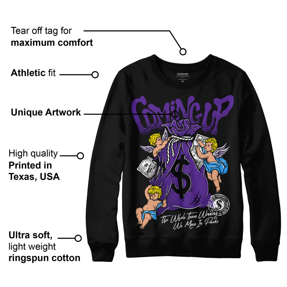 PURPLE Collection superstreetwear Sweatshirt Money Bag Coming Up Graphic