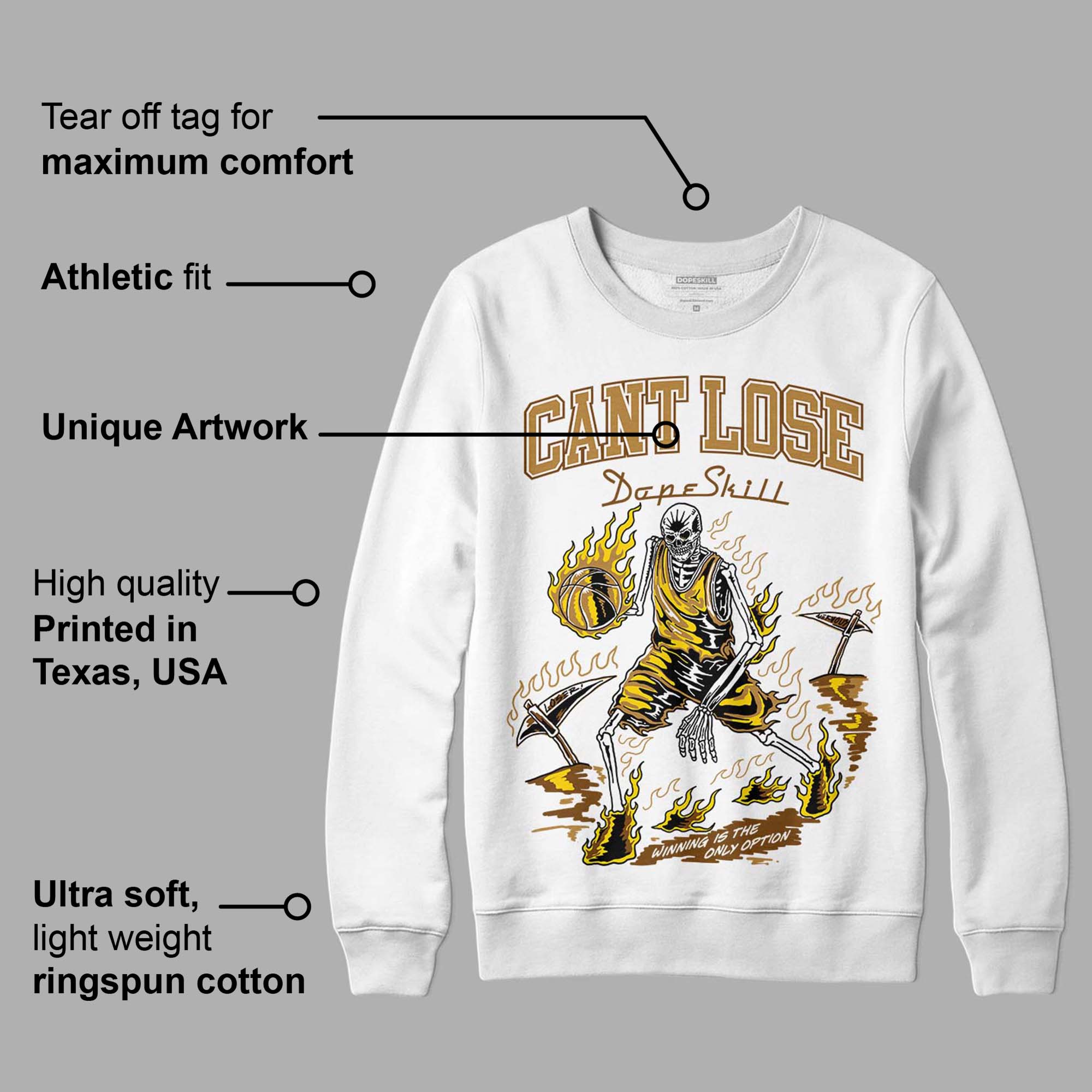 Wheat 13s superstreetwear Sweatshirt Cant Lose Graphic