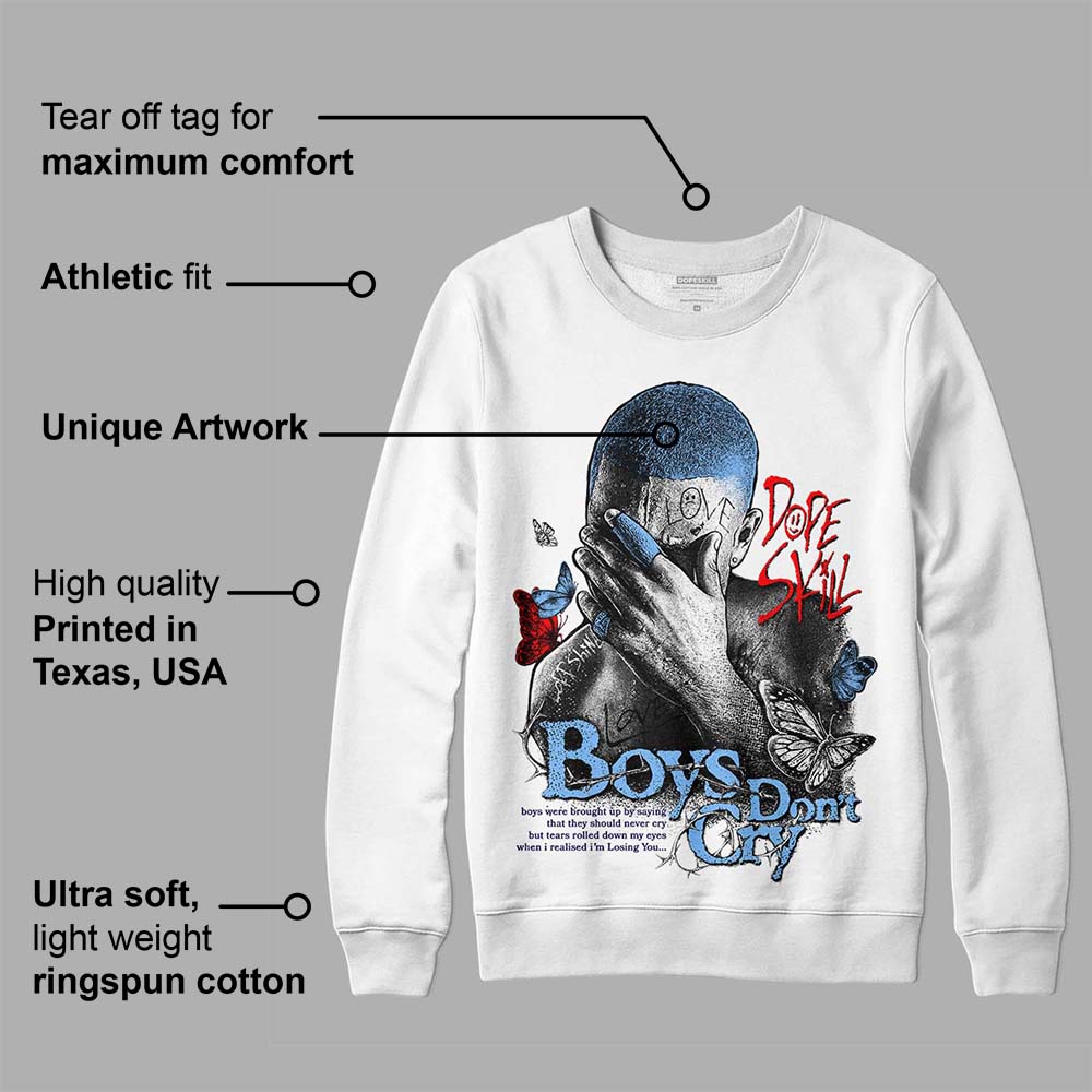 Powder Blue 9s superstreetwear Sweatshirt Boys Don't Cry Graphic