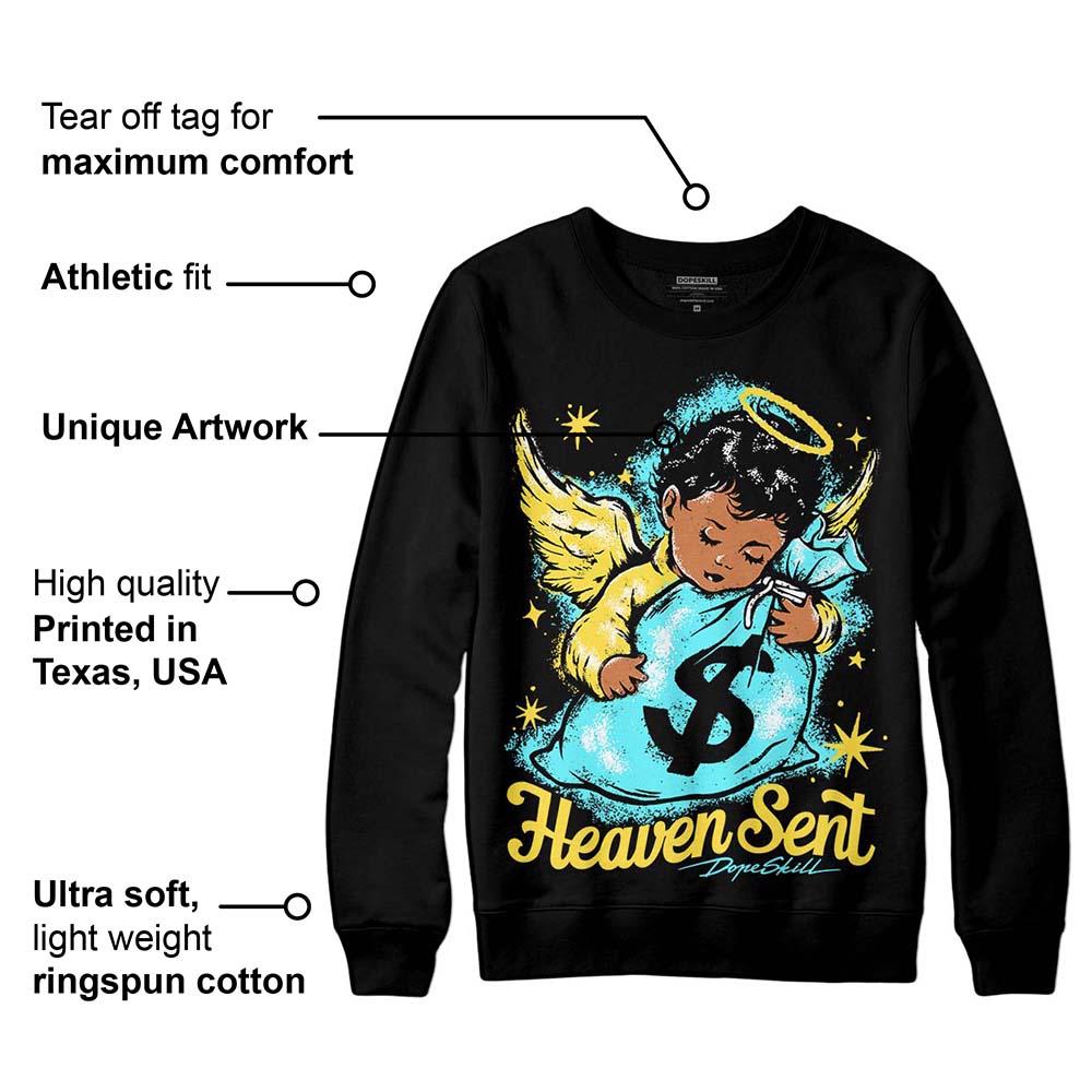 Aqua 5s superstreetwear Sweatshirt Heaven Sent Graphic