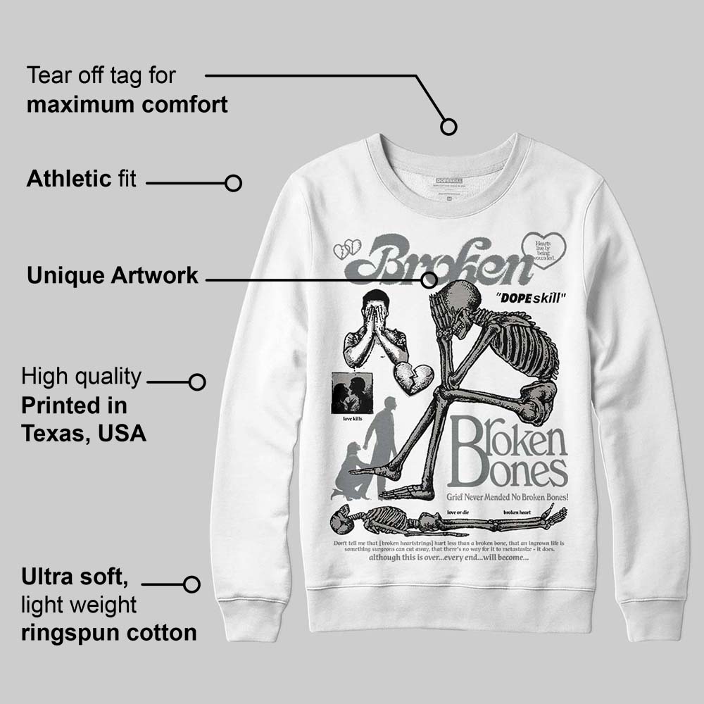 Cool Grey 9s superstreetwear Sweatshirt Broken Bones Graphic