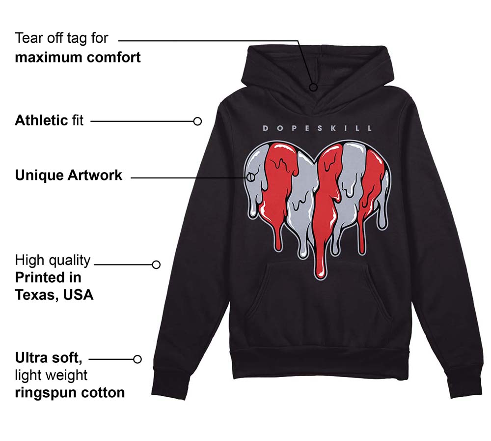 Bred Reimagined 4s superstreetwear Hoodie Sweatshirt Slime Drip Heart Graphic