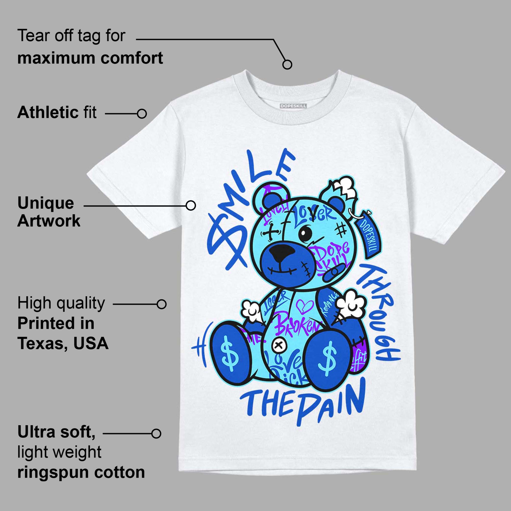 SB Dunk Argon superstreetwear T-Shirt Smile Through The Pain Graphic
