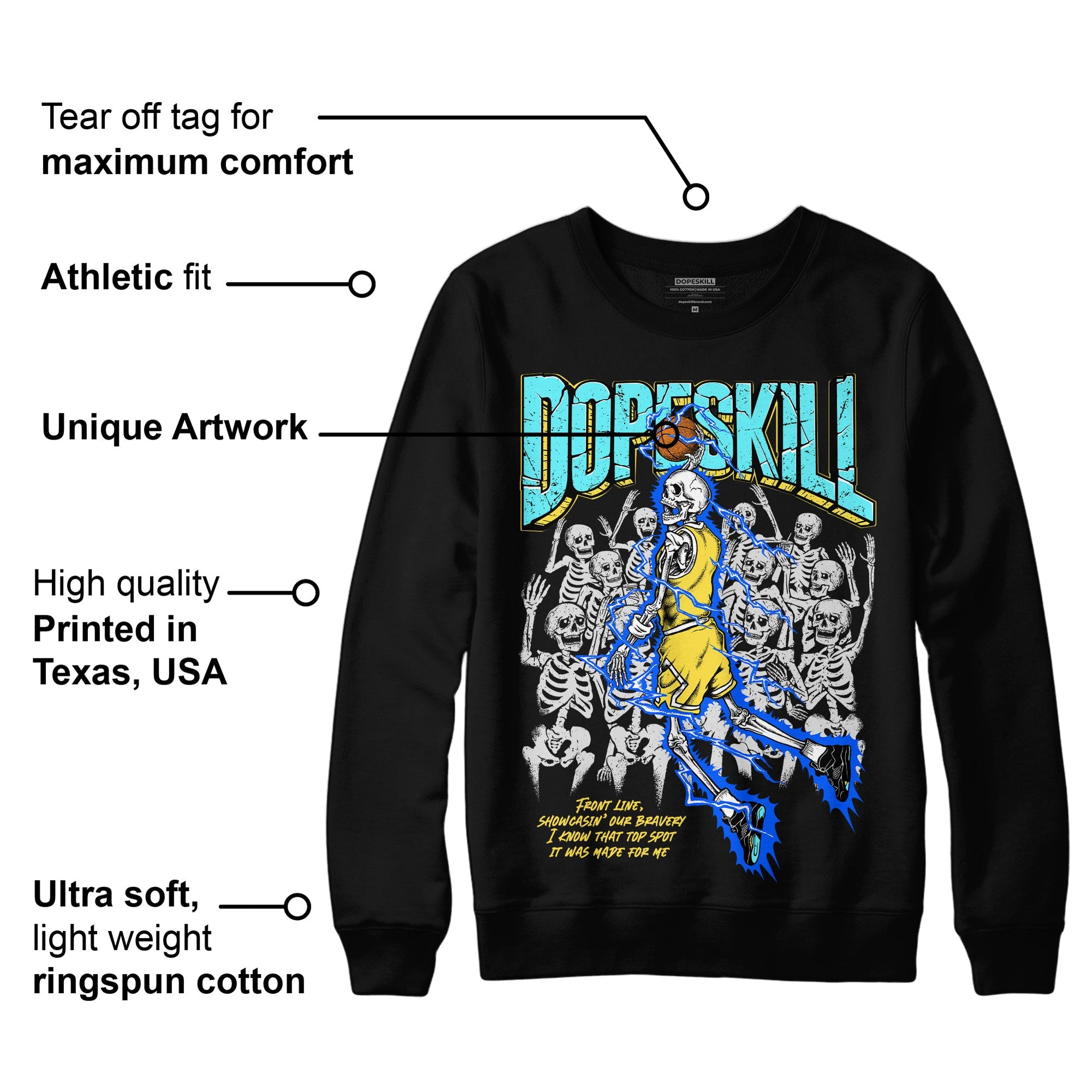 Aqua 5s superstreetwear Sweatshirt Thunder Dunk Graphic