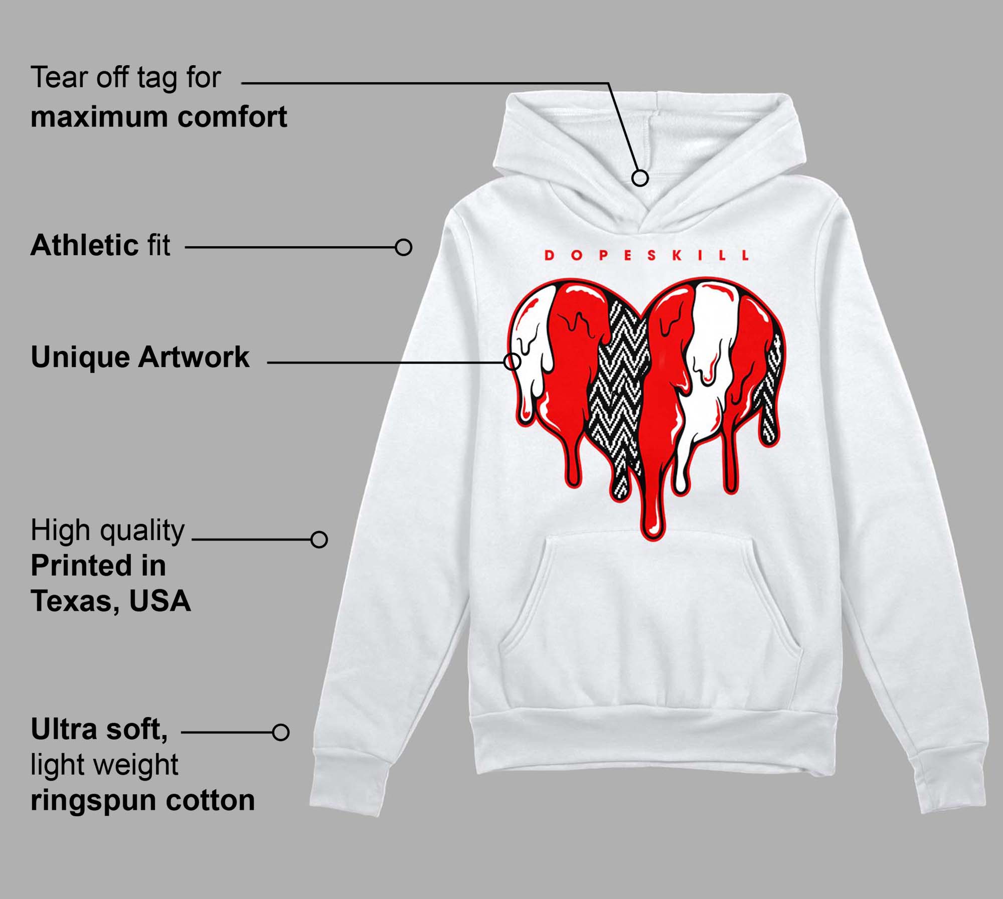 Cherry 12s superstreetwear Hoodie Sweatshirt Slime Drip Heart Graphic