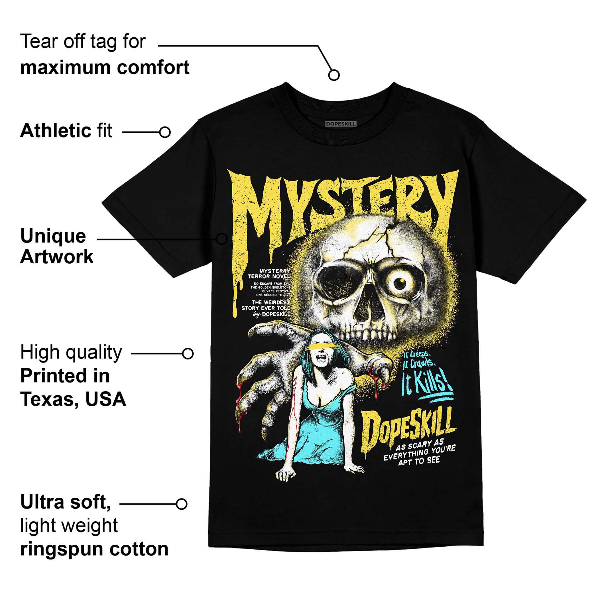 Aqua 5s superstreetwear T-Shirt Mystery Ghostly Grasp Graphic