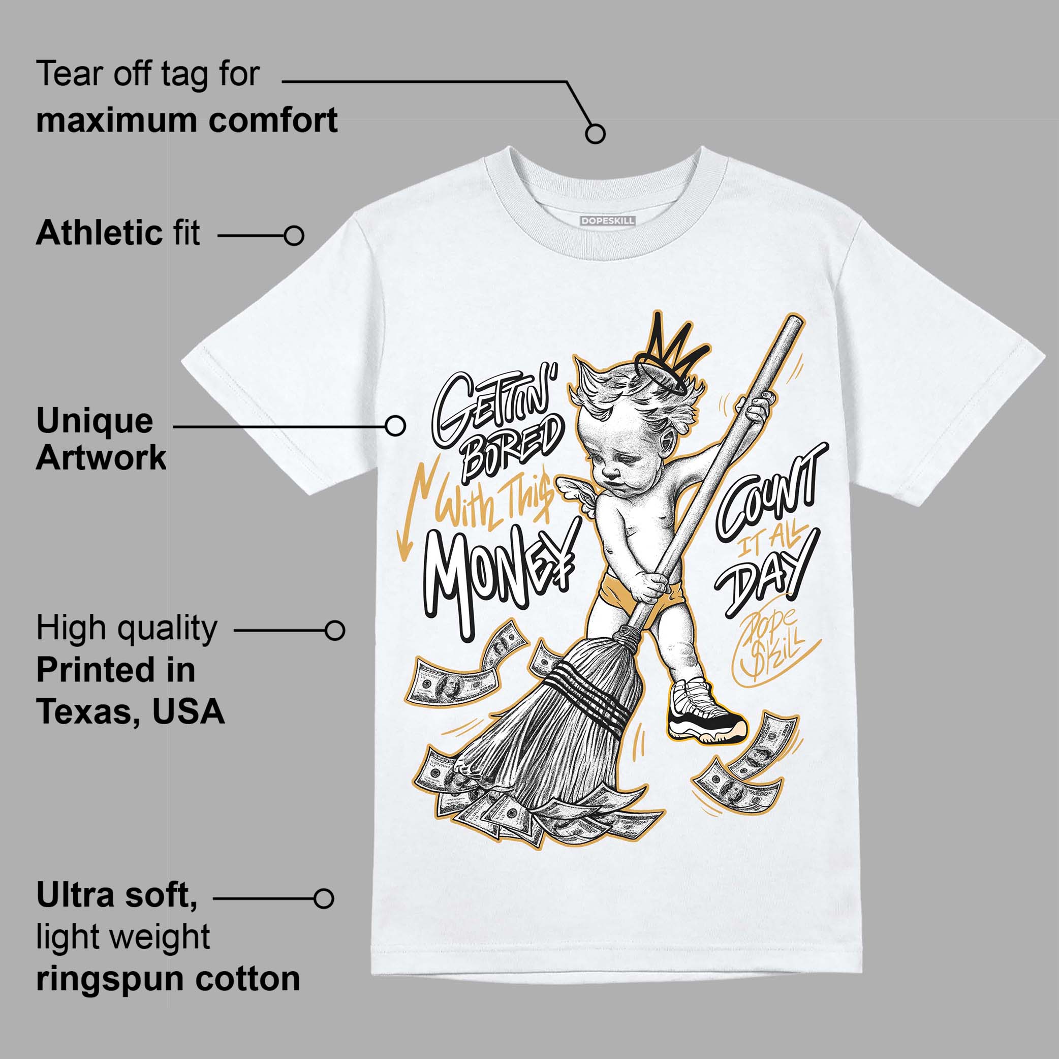Gratitude 11s superstreetwear T-Shirt Gettin Bored With This Money Graphic
