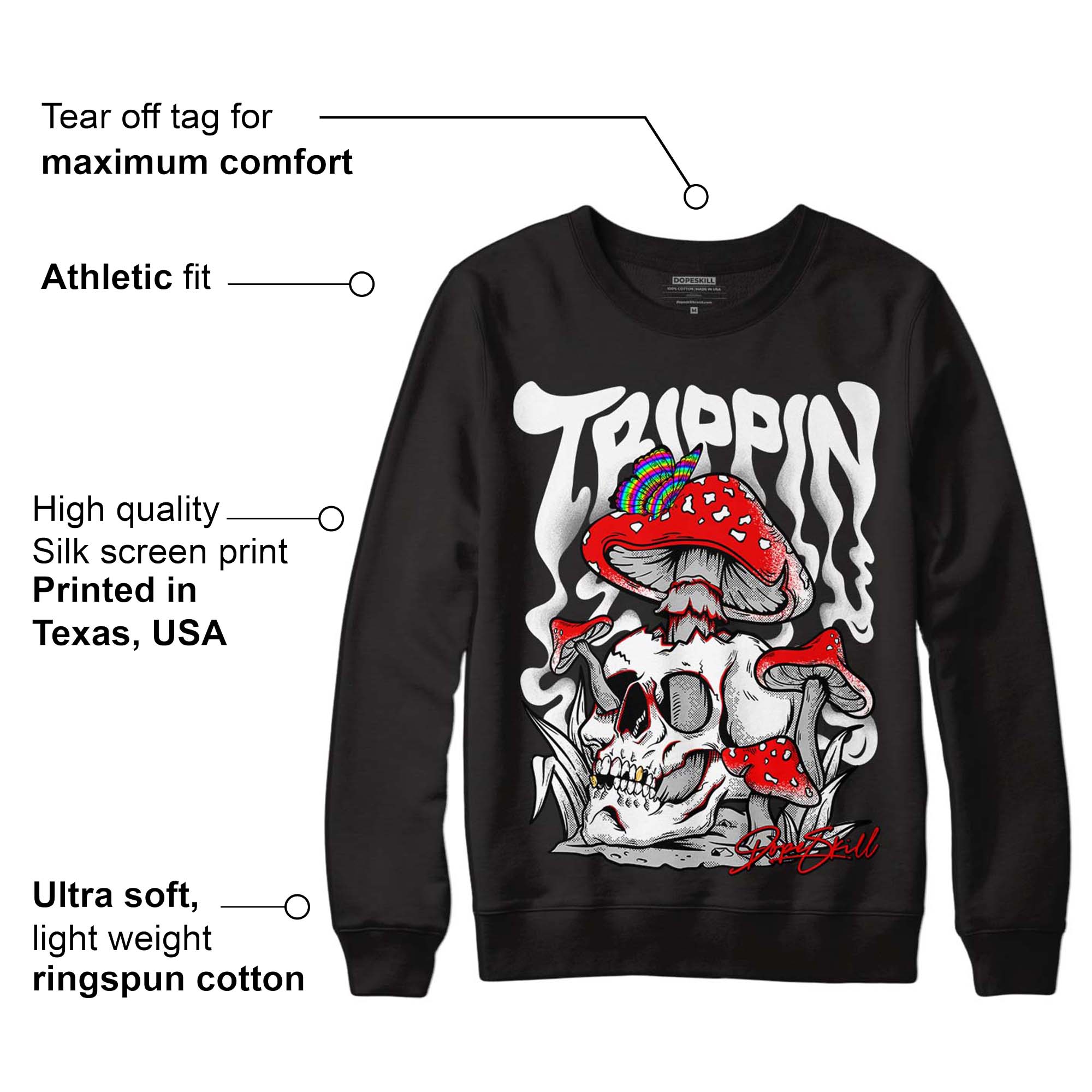 85 Black White 1s superstreetwear Sweatshirt Trippin Graphic