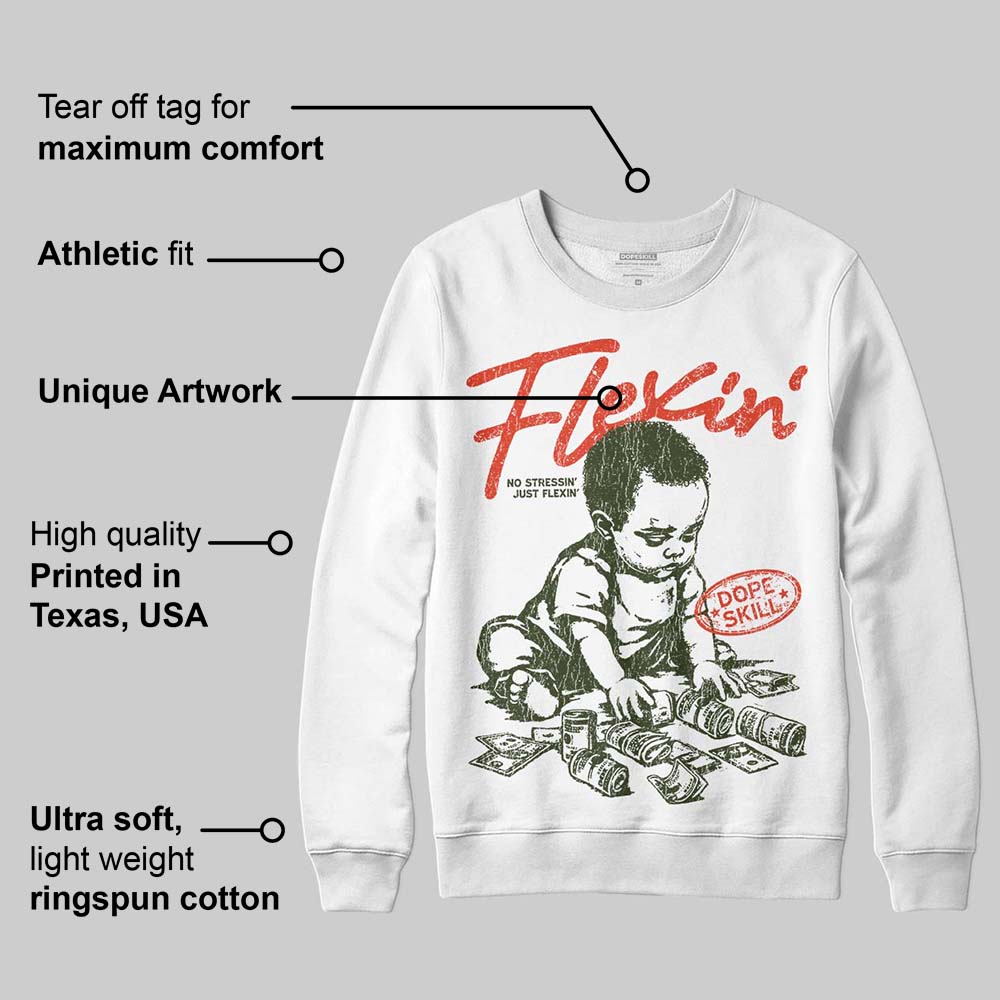 Olive Collection superstreetwear Sweatshirt Flexin' Graphic