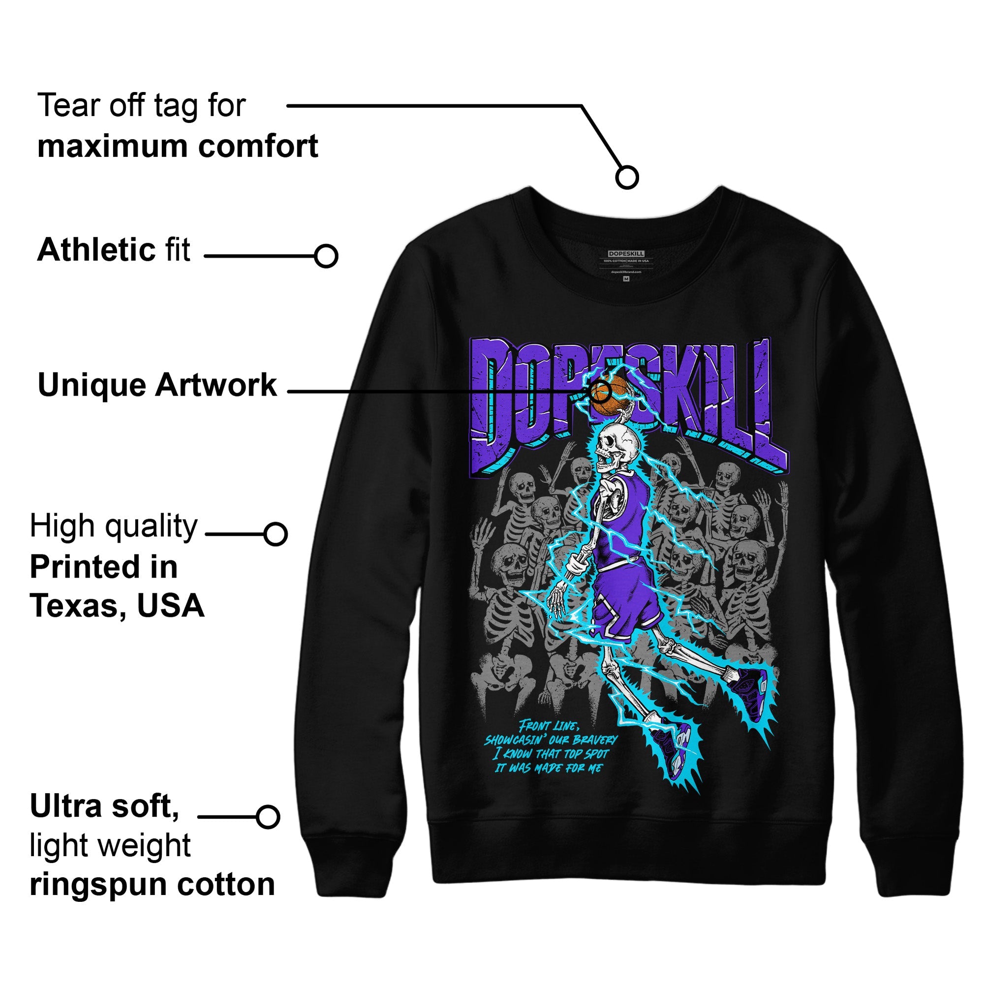 Aqua 6s superstreetwear Sweatshirt Thunder Dunk Graphic