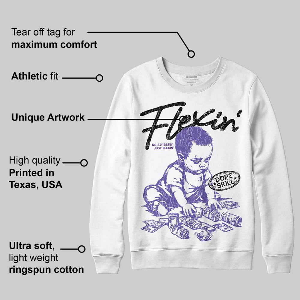 Grape 5s superstreetwear Sweatshirt Flexin' Graphic