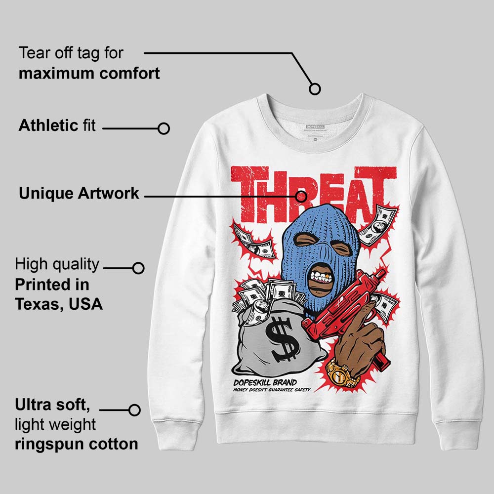 Cherry 11s superstreetwear Sweatshirt Under Threat Graphic