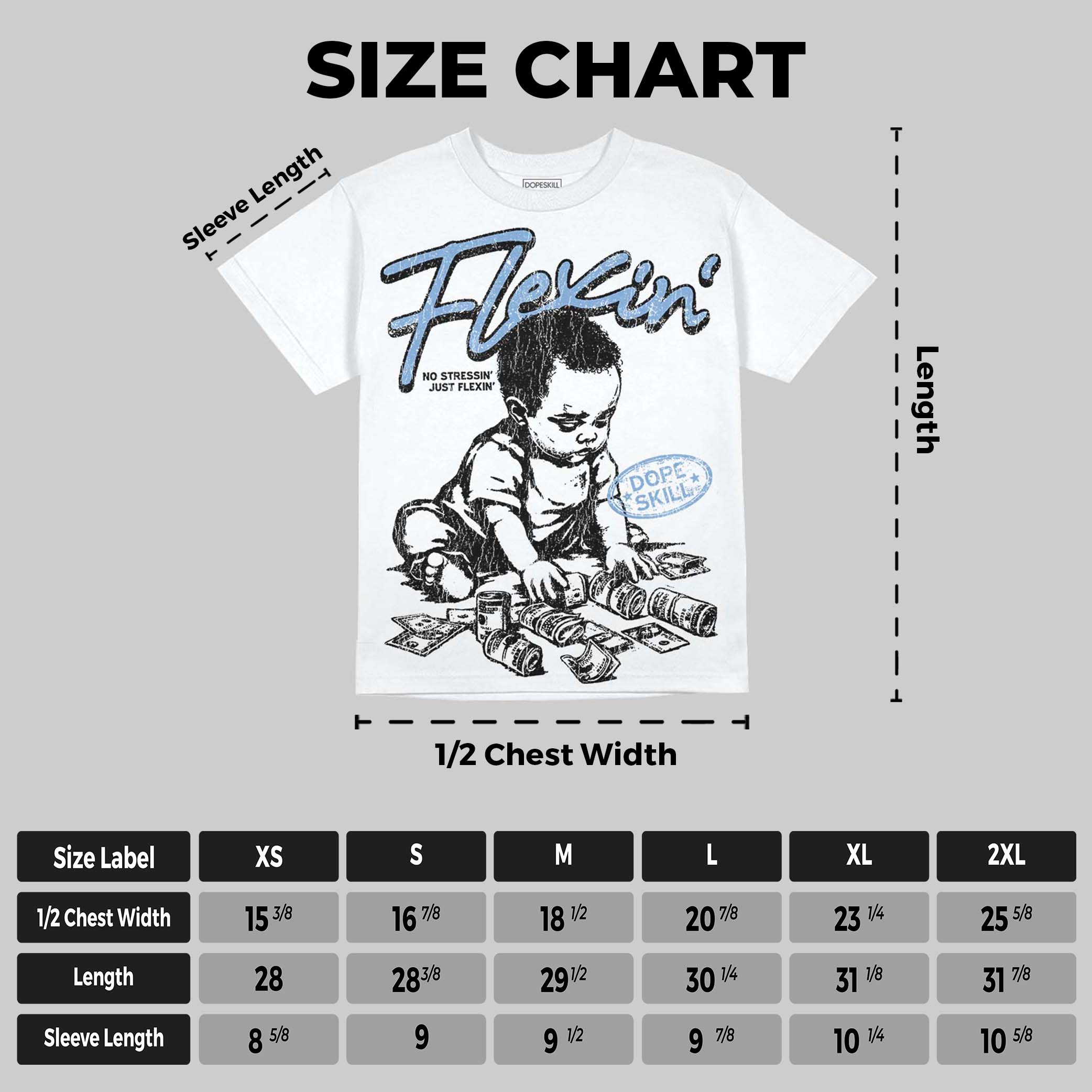 University Blue 5s superstreetwear Oversize Print T-Shirt Flexin' Graphic