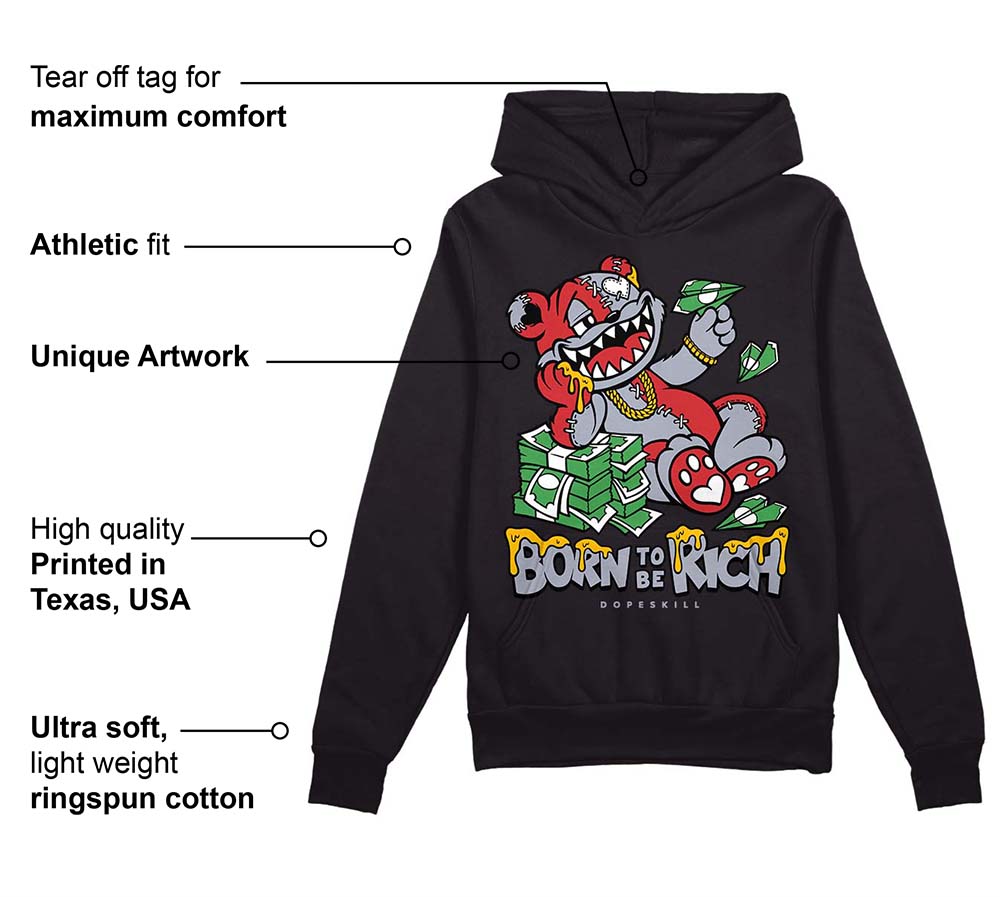 Bred Reimagined 4s superstreetwear Hoodie Sweatshirt Born To Be Rich Graphic