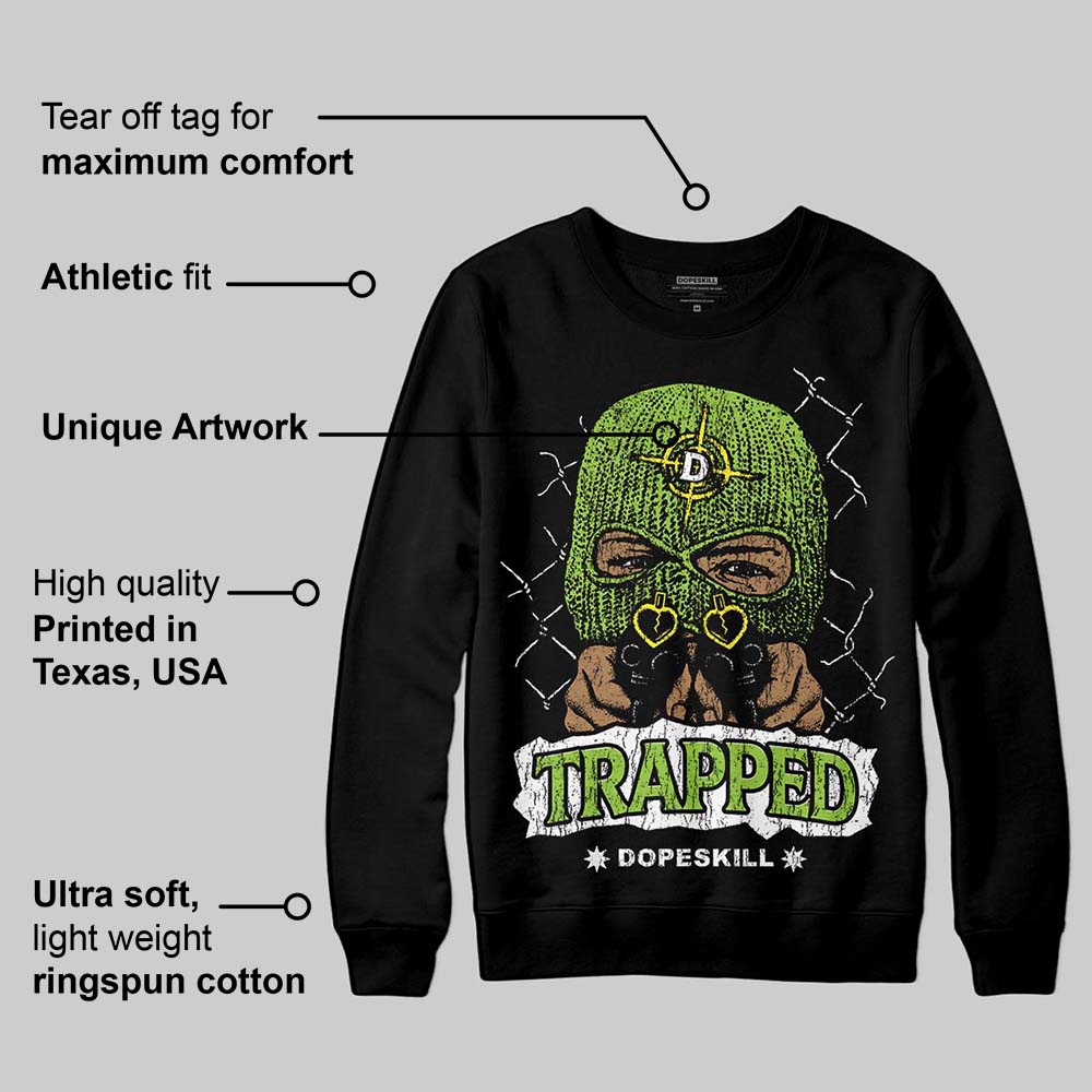 Neon Green Collection superstreetwear Sweatshirt New Trapped Graphic