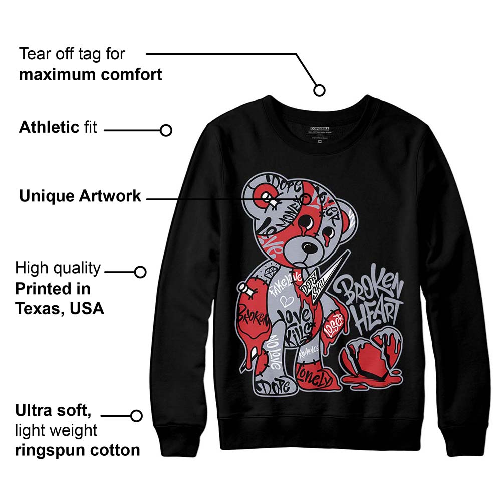 Bred Reimagined 4s superstreetwear Sweatshirt Broken Heart Graphic