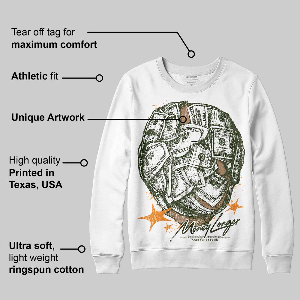 Olive Collection superstreetwear Sweatshirt Money Longer Graphic
