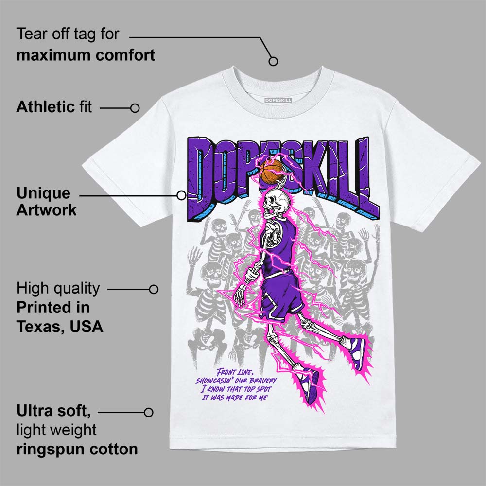 Dunk Purple Championship Court White superstreetwear T-Shirt Thunder Dunk Graphic