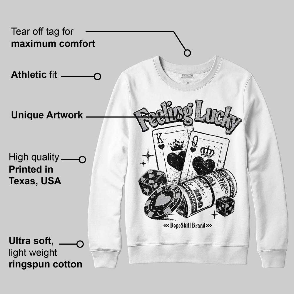 White Cement 4s superstreetwear Sweatshirt Feeling Lucky Graphic