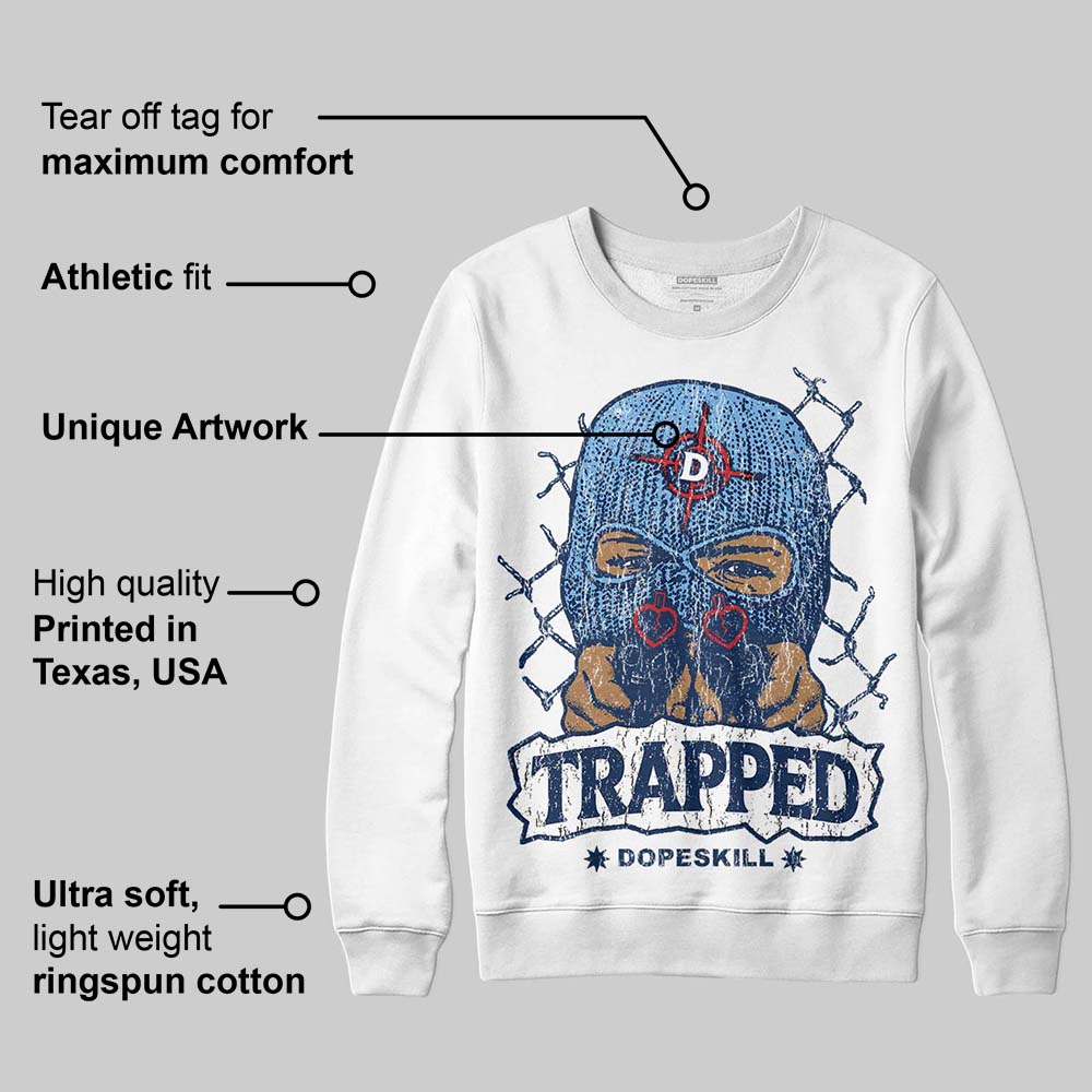 Summit White Navy 4s superstreetwear Sweatshirt New Trapped Graphic