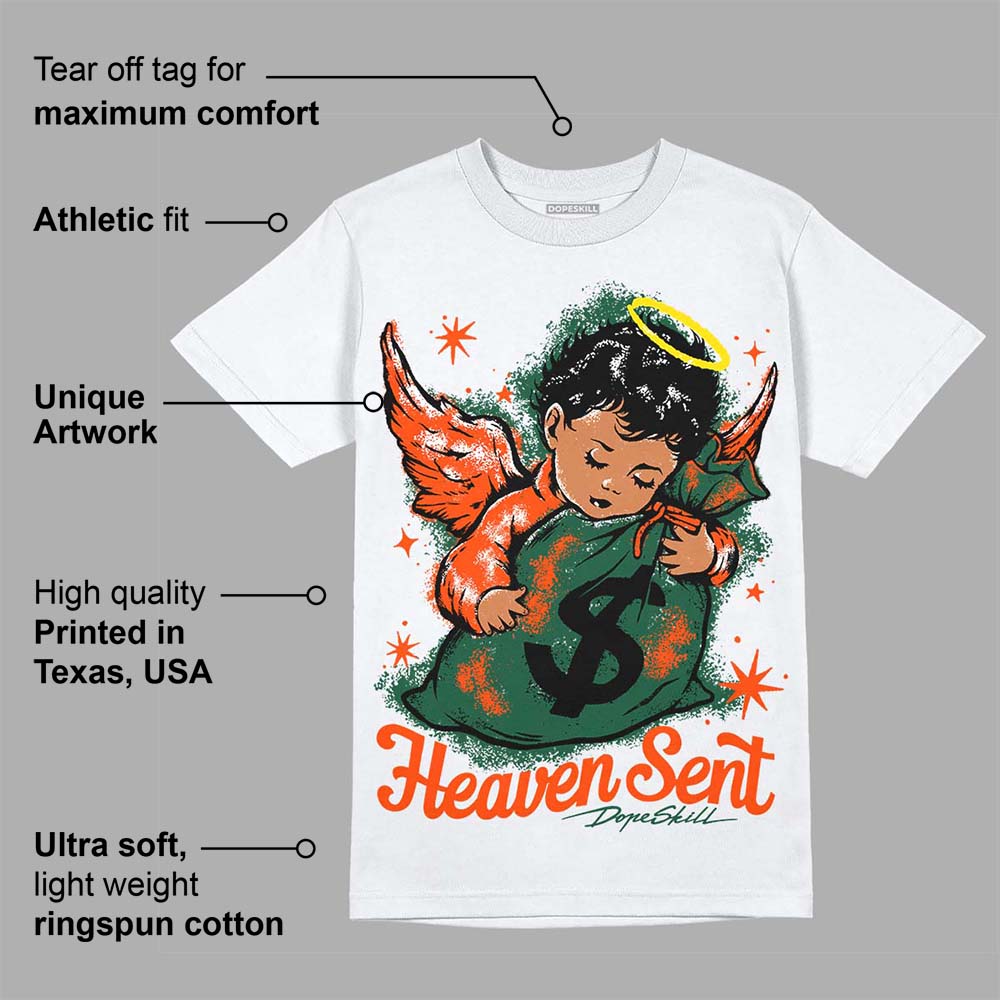 Dunk Team Dark Green Orange superstreetwear T-Shirt Heaven Sent Graphic