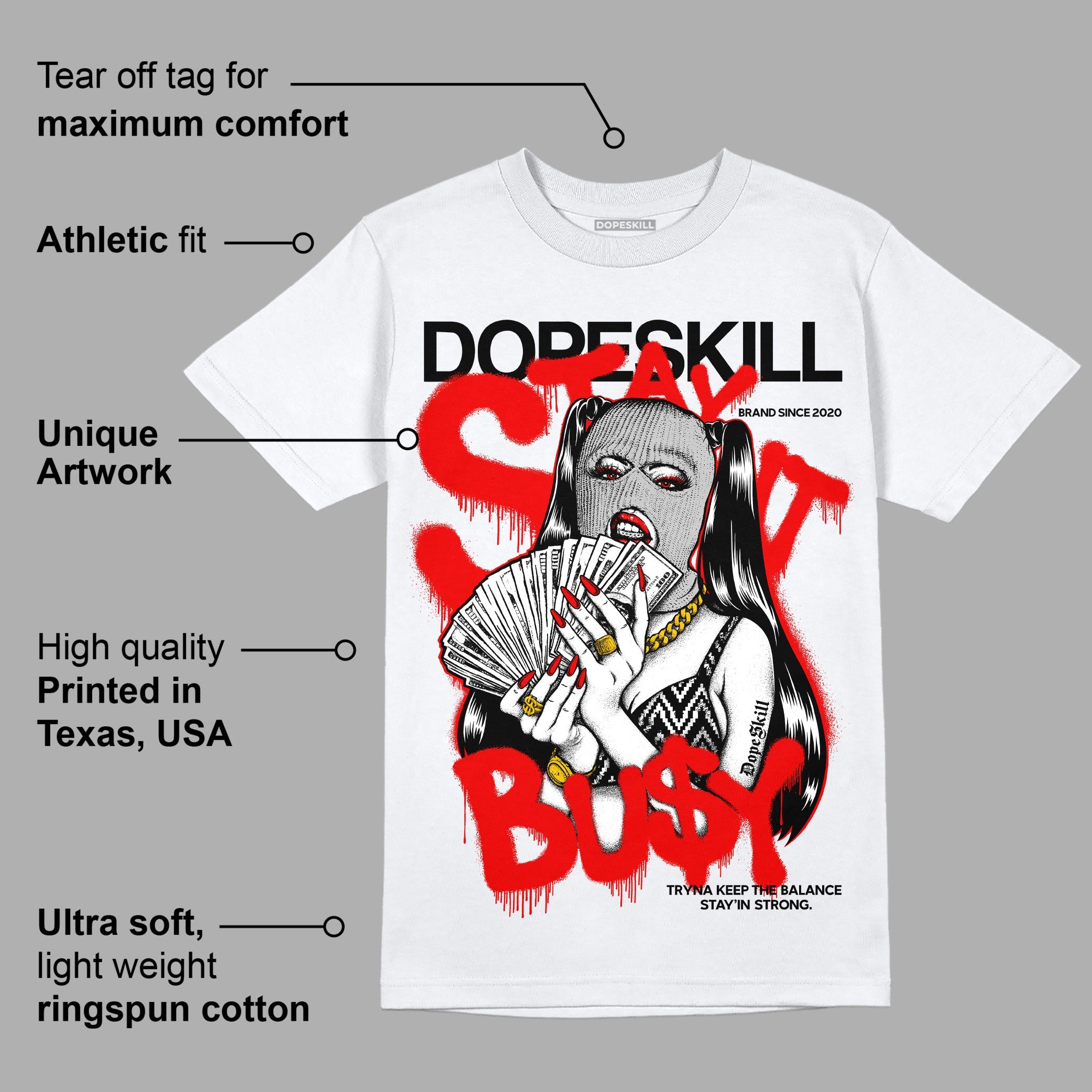 Cherry 12s superstreetwear T-Shirt Stay It Busy Graphic