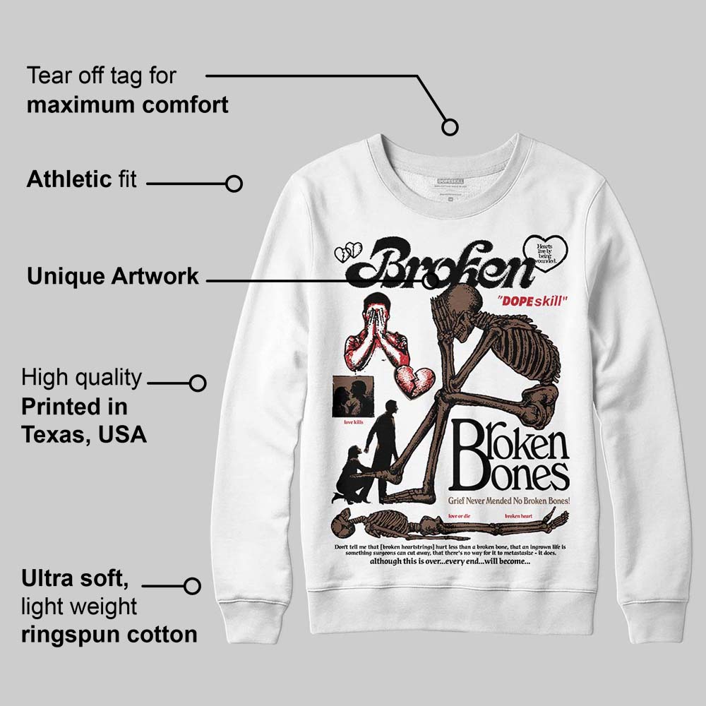 Olive 9s superstreetwear Sweatshirt Broken Bones Graphic