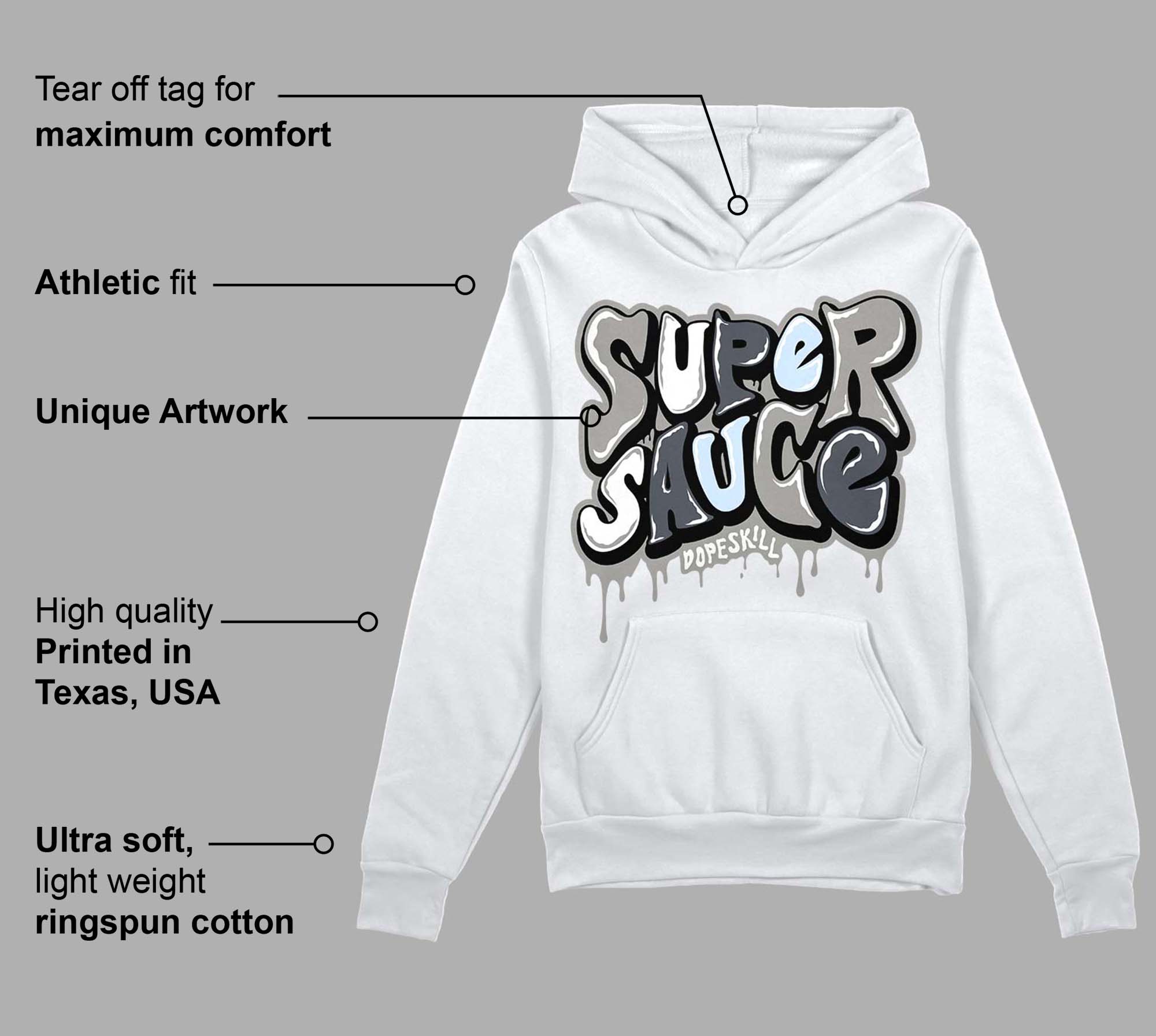 Cool Grey 6s superstreetwear Hoodie Sweatshirt Super Sauce Graphic