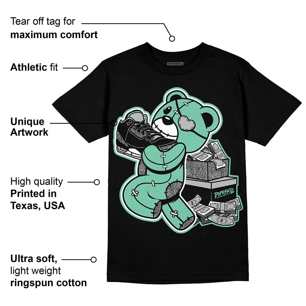 Green Glow 3s superstreetwear T-Shirt Bear Steals Sneaker Graphic