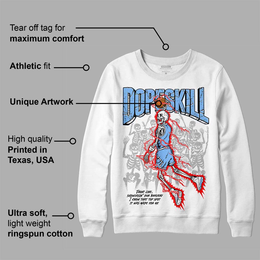 Powder Blue 9s superstreetwear Sweatshirt Thunder Dunk Graphic