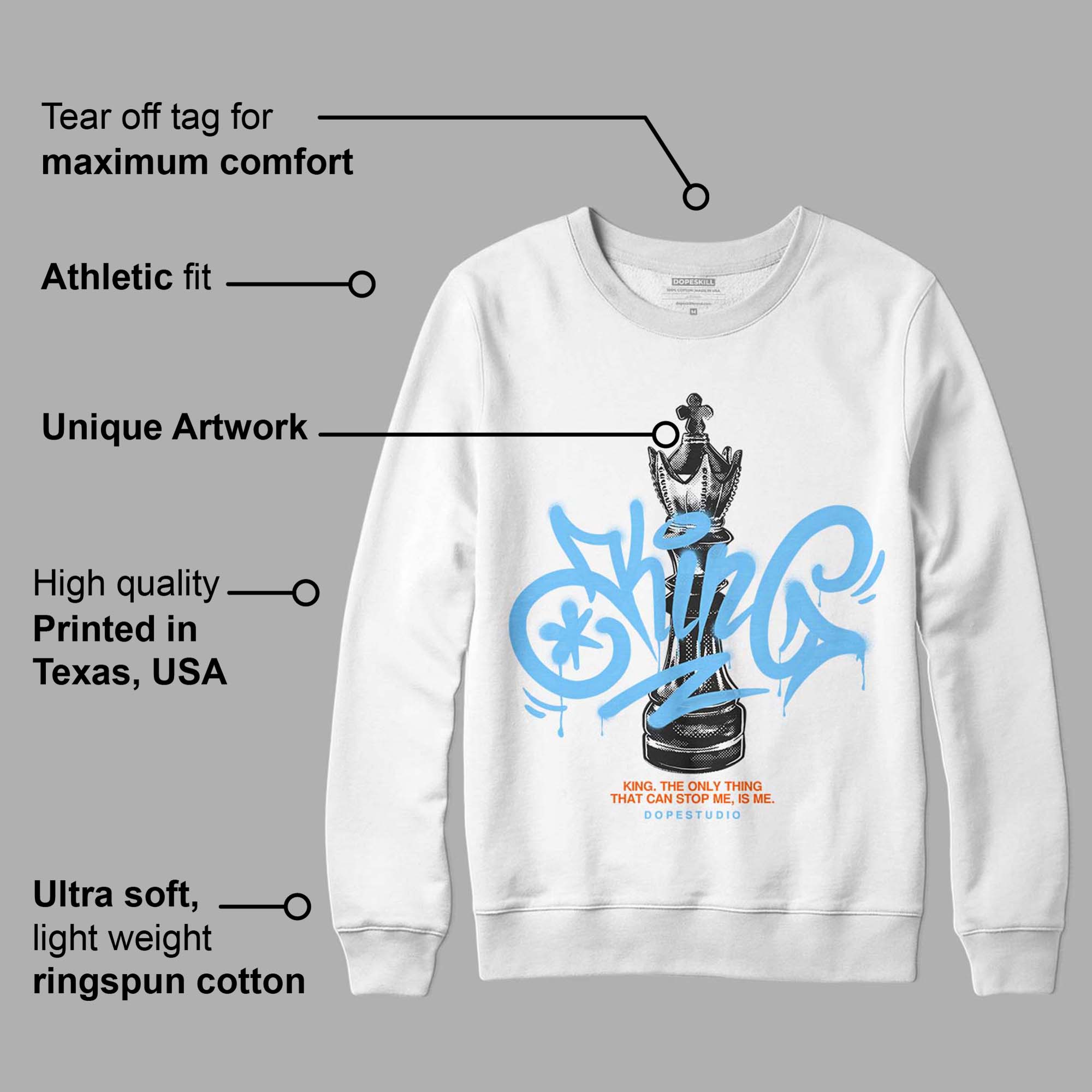 Dunk Low Futura University Blue superstreetwear Sweatshirt King Chess Graphic