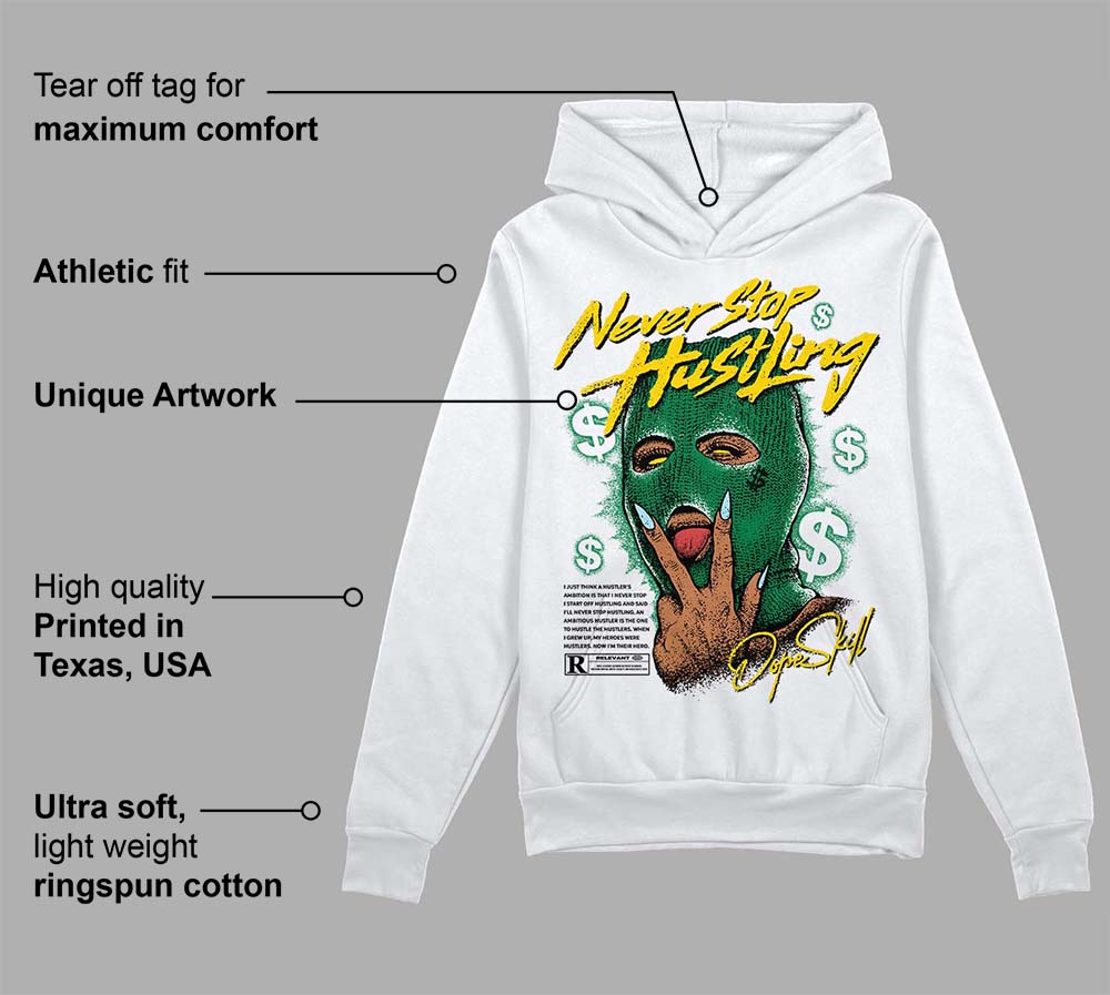 Lucky Green 5s superstreetwear Hoodie Sweatshirt Never Stop Hustling Graphic