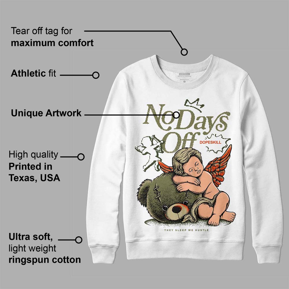 Olive Collection superstreetwear Sweatshirt New No Days Off Graphic