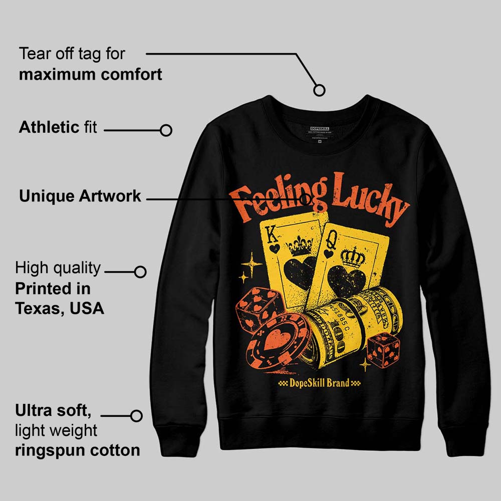 Yellow Collection superstreetwear Sweatshirt Feeling Lucky Graphic