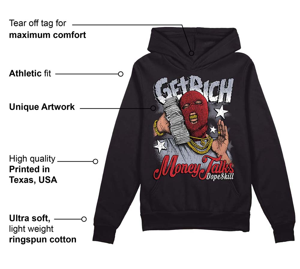 Bred Reimagined 4s superstreetwear Hoodie Sweatshirt Get Rich Graphic