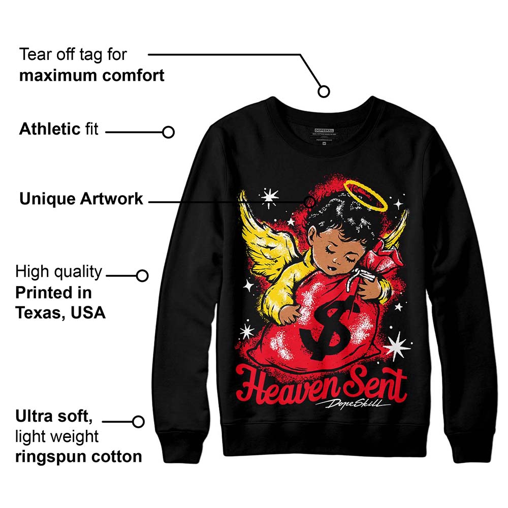 Red Thunder 4s superstreetwear Sweatshirt Heaven Sent Graphic