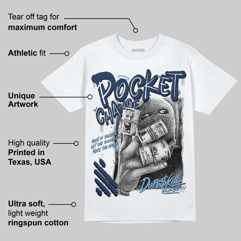Summit White Navy 4s superstreetwear T-Shirt Pocket Change Graphic