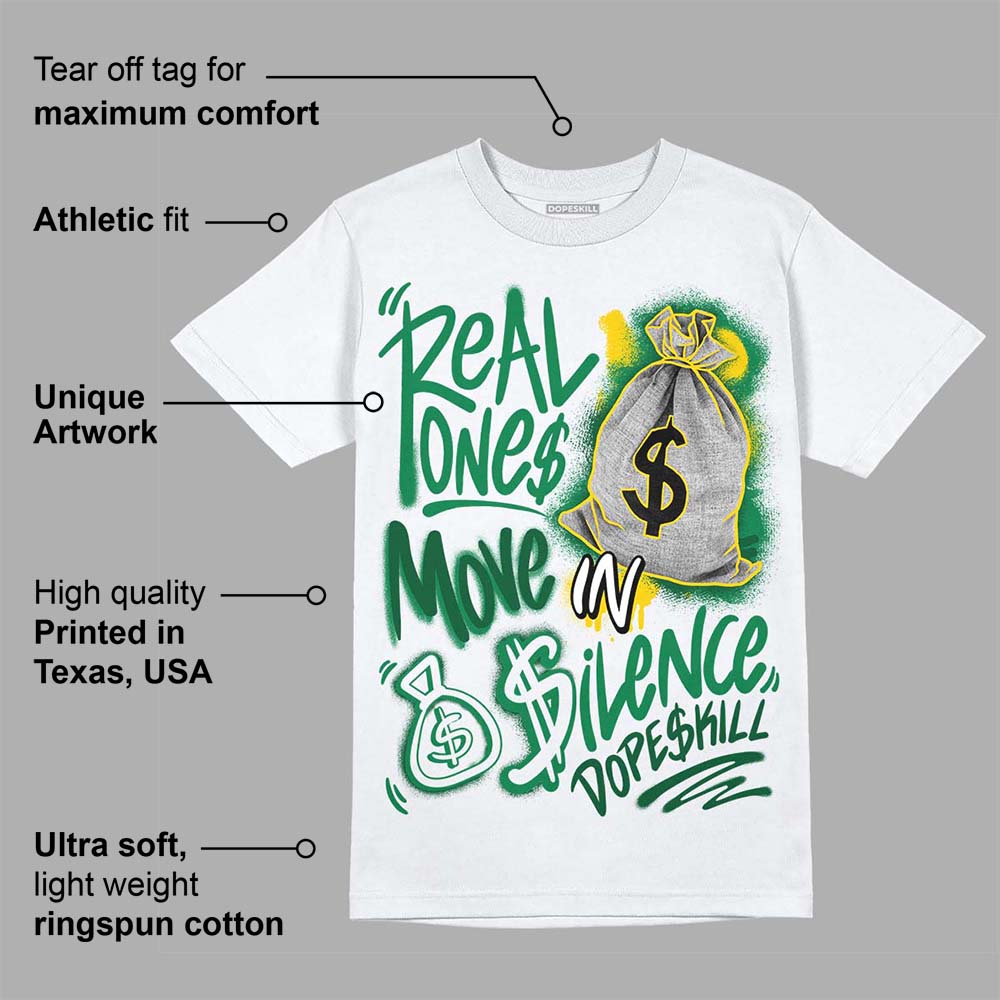 Green Collection superstreetwear T-Shirt Real Ones Move In Silence Graphic