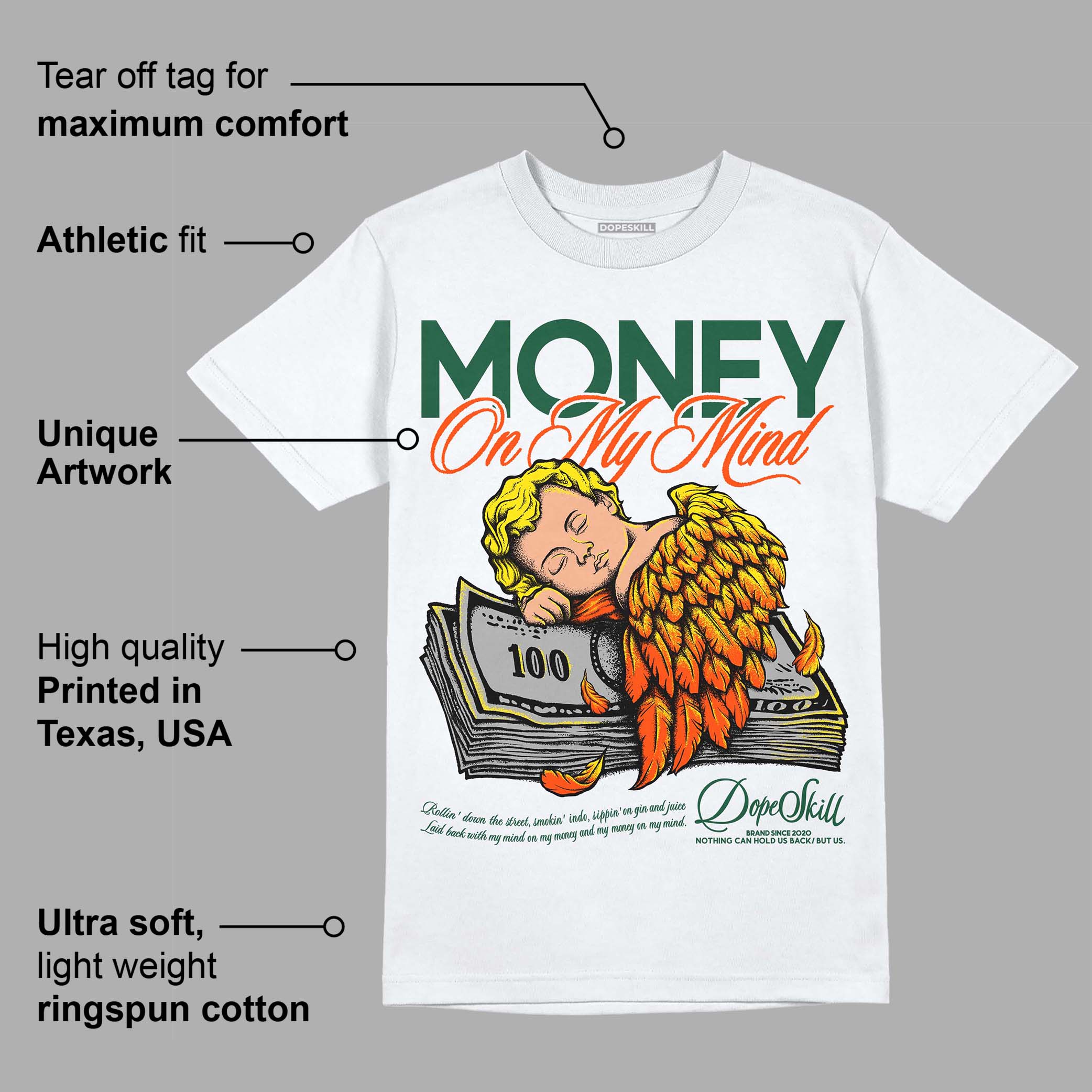 Dunk Low Team Dark Green Orange superstreetwear T-Shirt MOMM Graphic