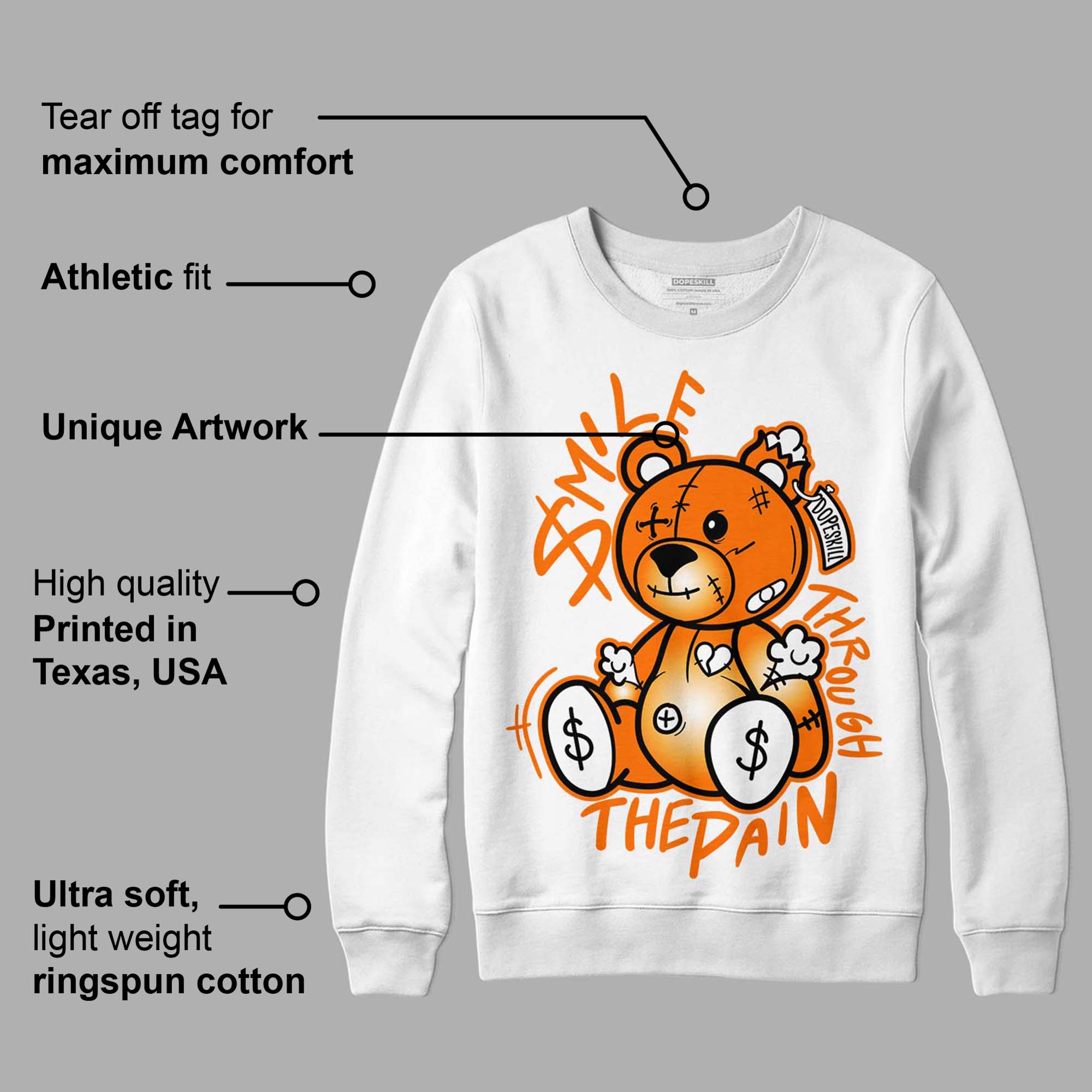 Dunk Low Magma Orange superstreetwear Sweatshirt BEAN Graphic